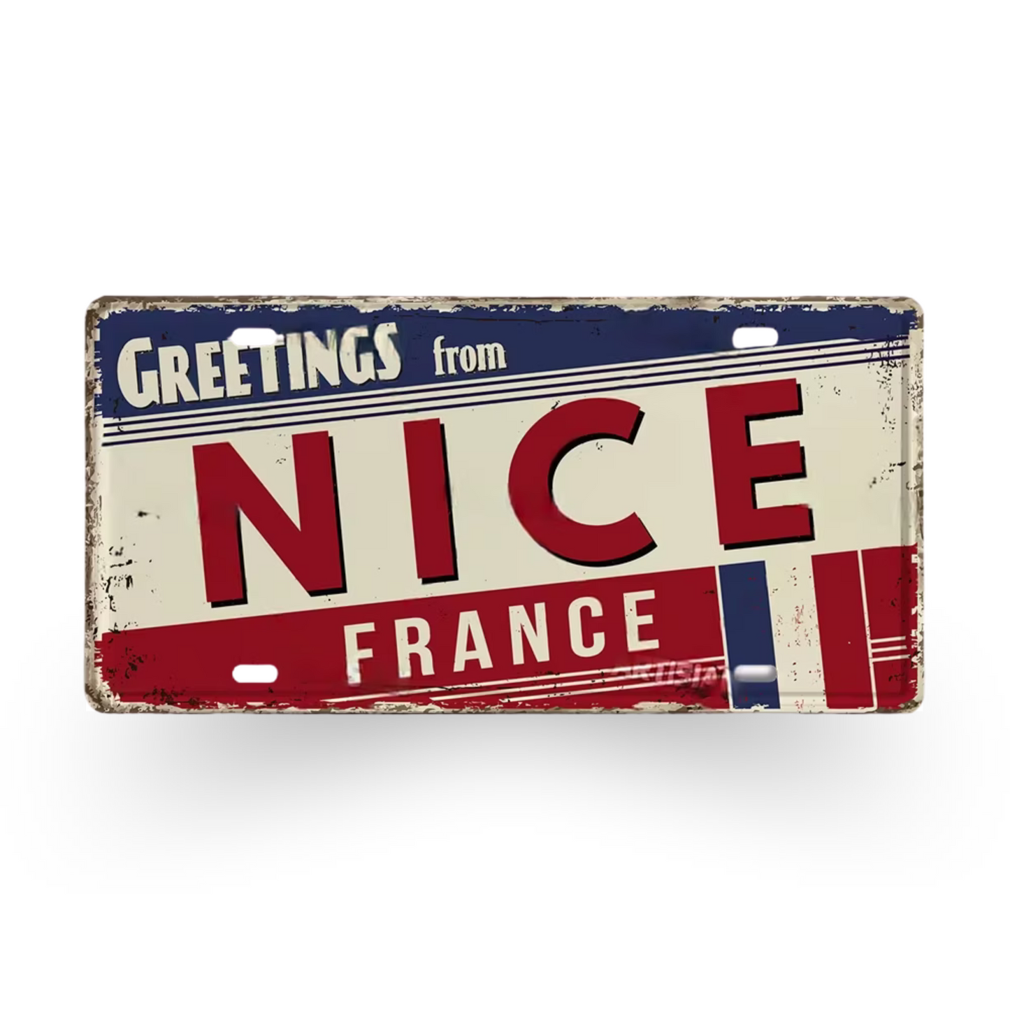 France & Switzerland License Plate Metal Sign • French Swiss City State Province Decorative Plaque Wall Hanging • Euro Trip Gift Souvenir • Papagaio Studio Online Shop