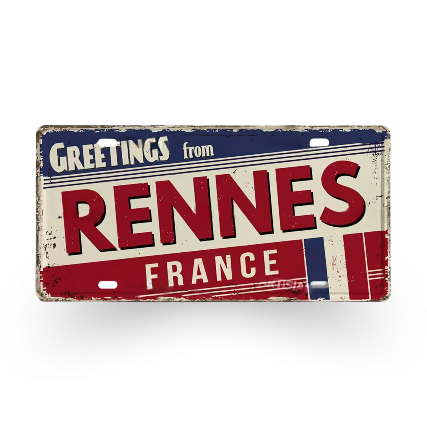 France & Switzerland License Plate Metal Sign • French Swiss City State Province Decorative Plaque Wall Hanging • Euro Trip Gift Souvenir • Papagaio Studio Online Shop