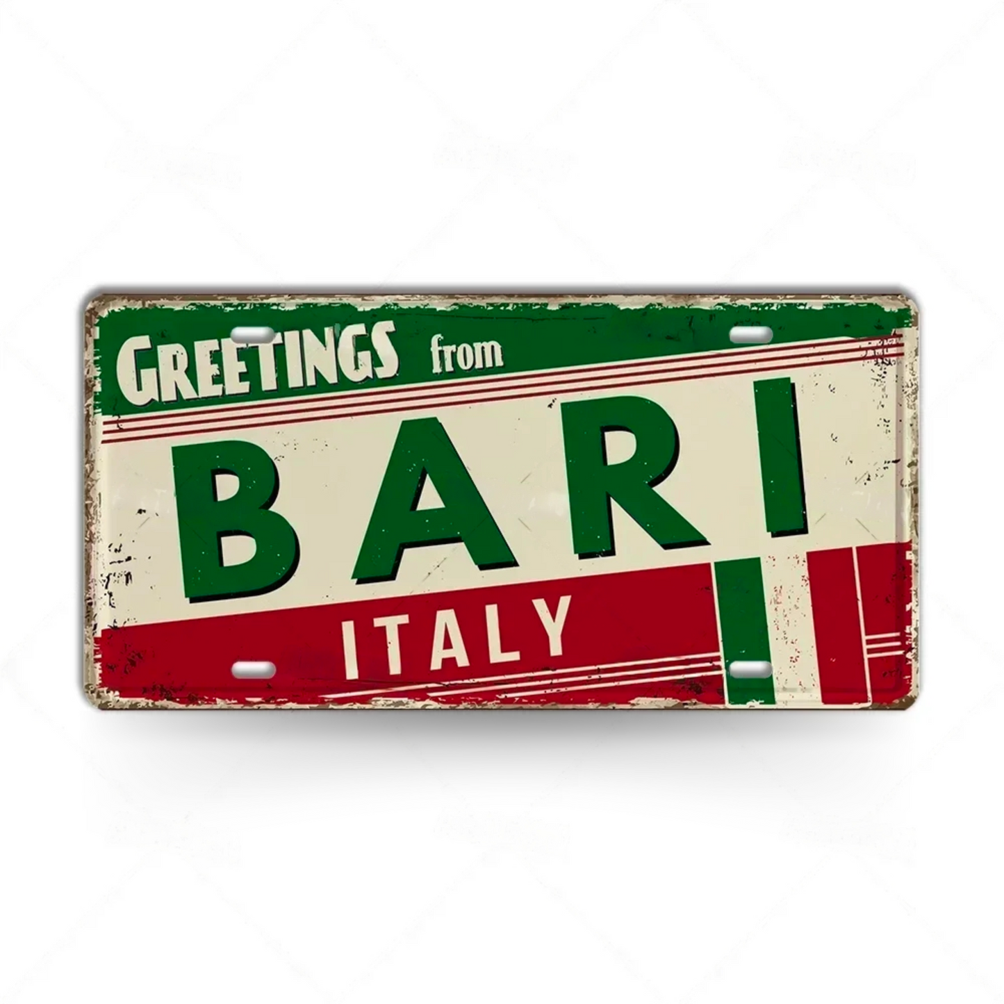Italy City License Plate • Greetings From Italian Cities Metal Print •