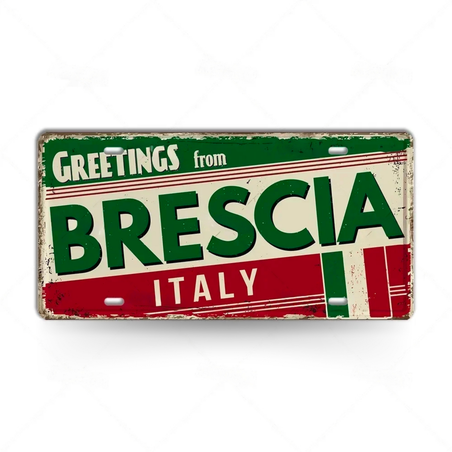 Italy City License Plate • Greetings From Italian Cities Metal Print •