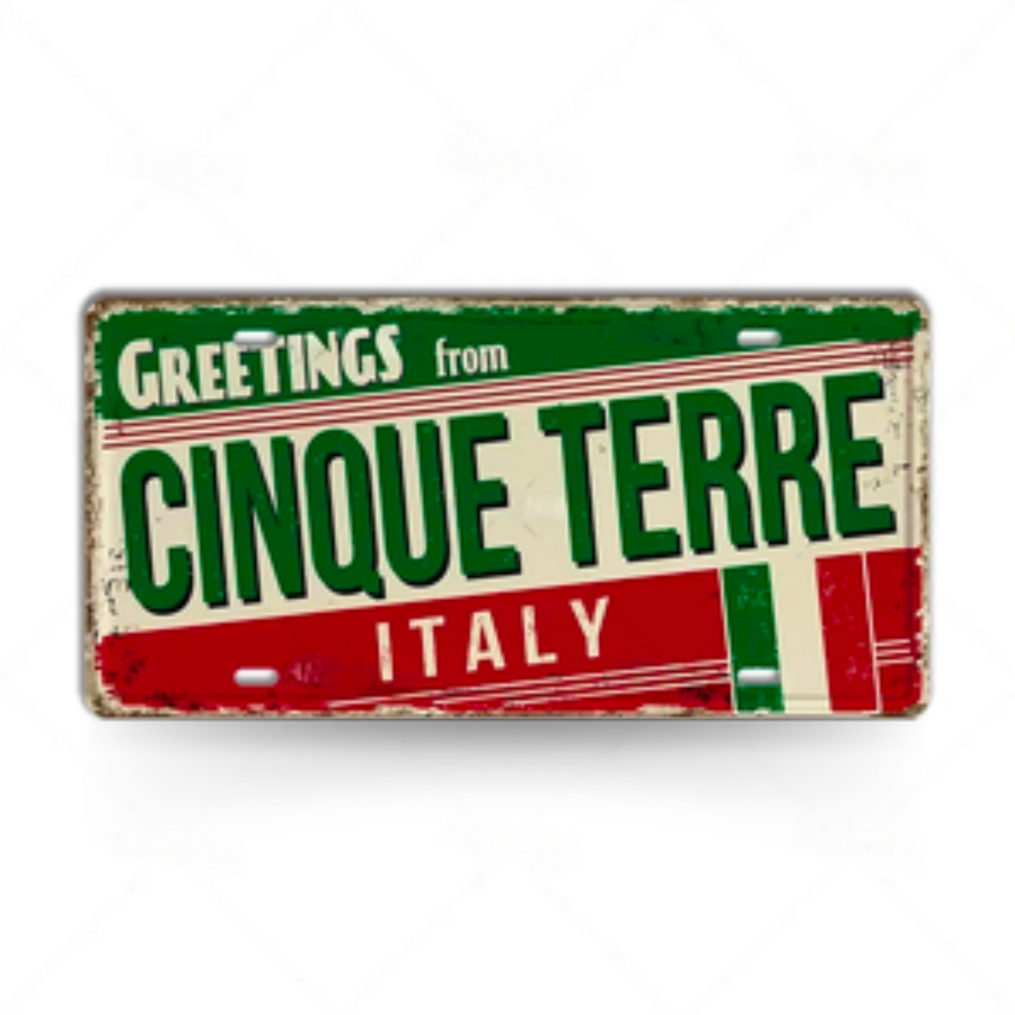 Italy City License Plate • Greetings From Italian Cities Metal Print •