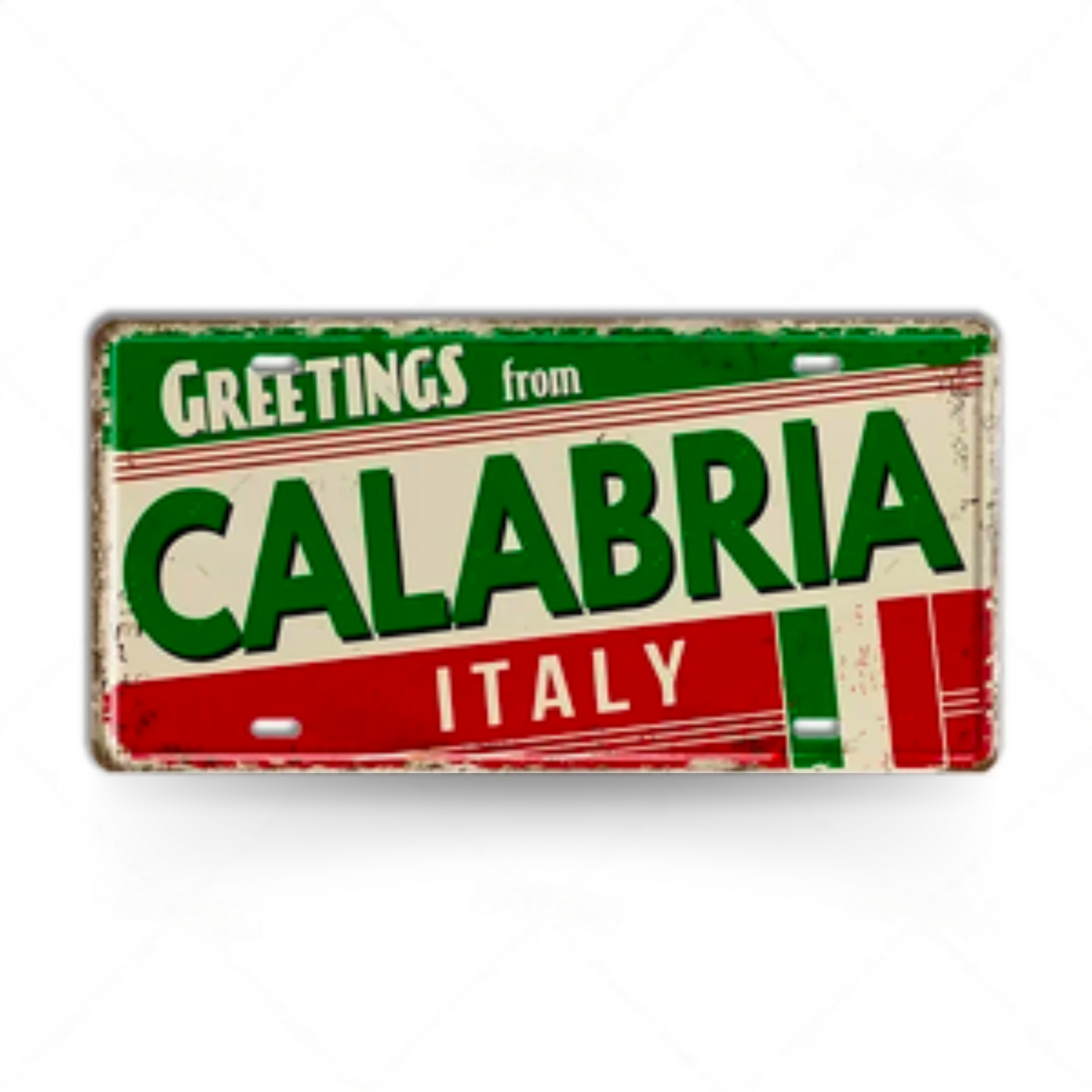 Italy City License Plate • Greetings From Italian Cities Metal Print •
