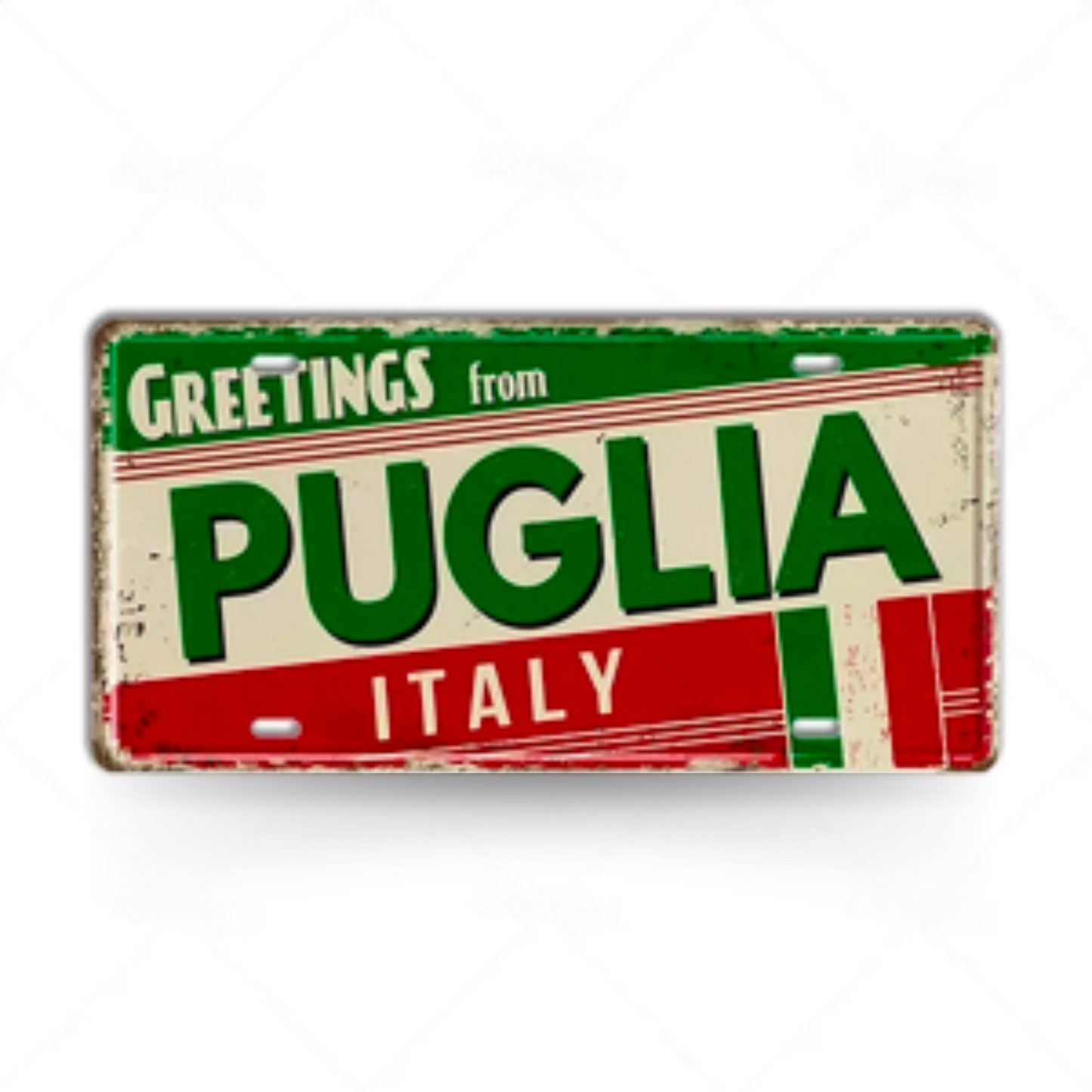 Italy City License Plate • Greetings From Italian Cities Metal Print •