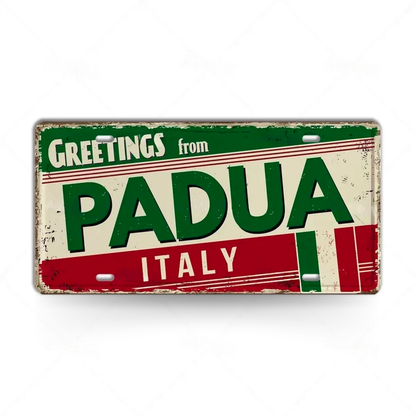 Italy City License Plate • Greetings From Italian Cities Metal Print •