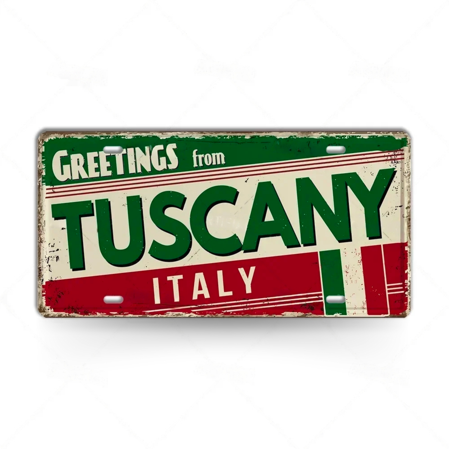 Italy City License Plate • Greetings From Italian Cities Metal Print •