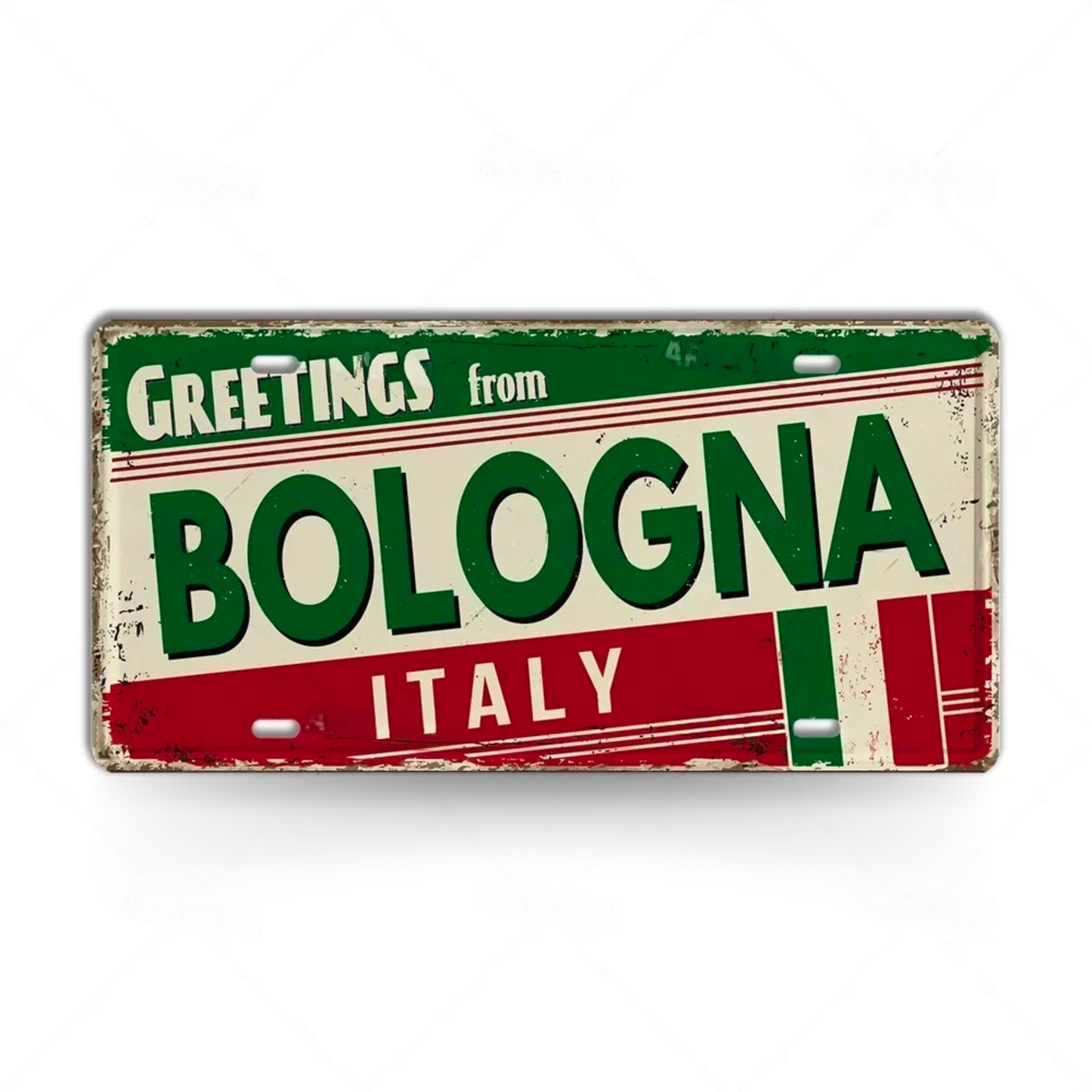 Italy City License Plate • Greetings From Italian Cities Metal Print •