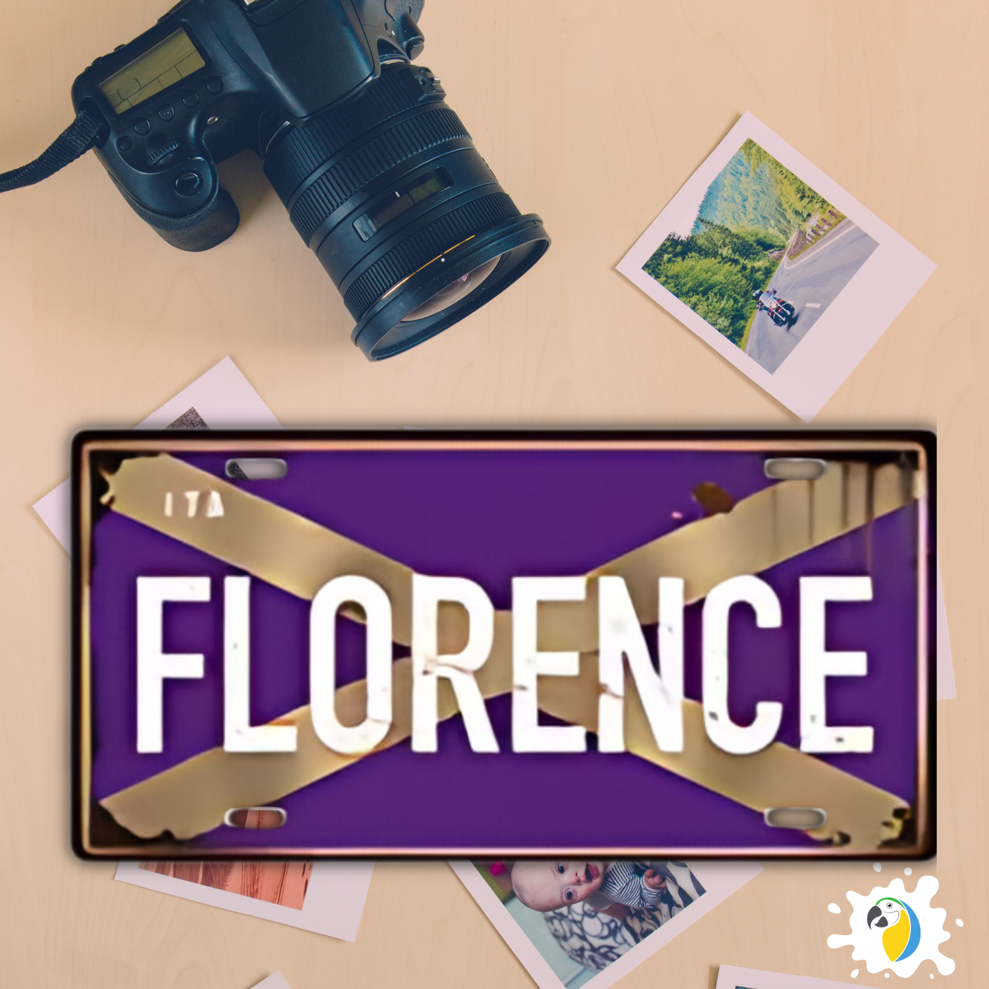 Italy City Tin Sign, Rome Milan Verona Florence License Plate For Shabby Chic Wall Decor, Eurotrip Souvenir Gift For Travelers • Papagaio Studio Home Decor Shop