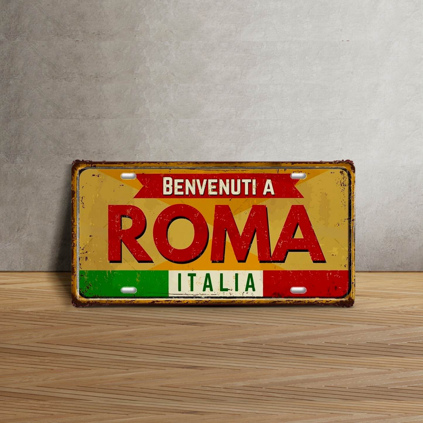 Italy License Plate Metal Print • Italian City Comune Province Tin Sign