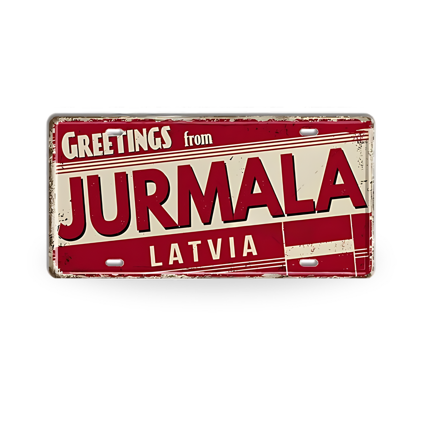 Baltic, Slavic, and Balkans Souvenir Tin Signs • Vintage Europe License Plate Metal Prints