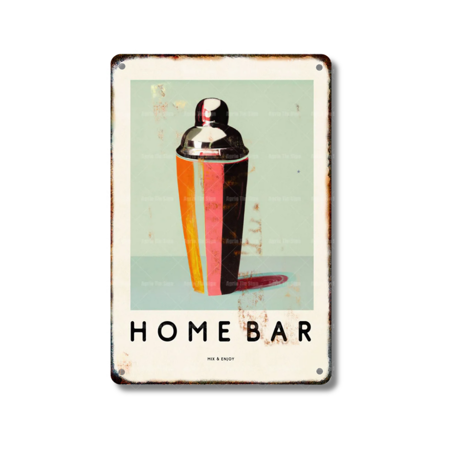 Classical Cocktail Metal Print, Caipirinha, Gin & Tonic, Aperol Vintage Tin Sign • Papagaio Studio Decor Shop