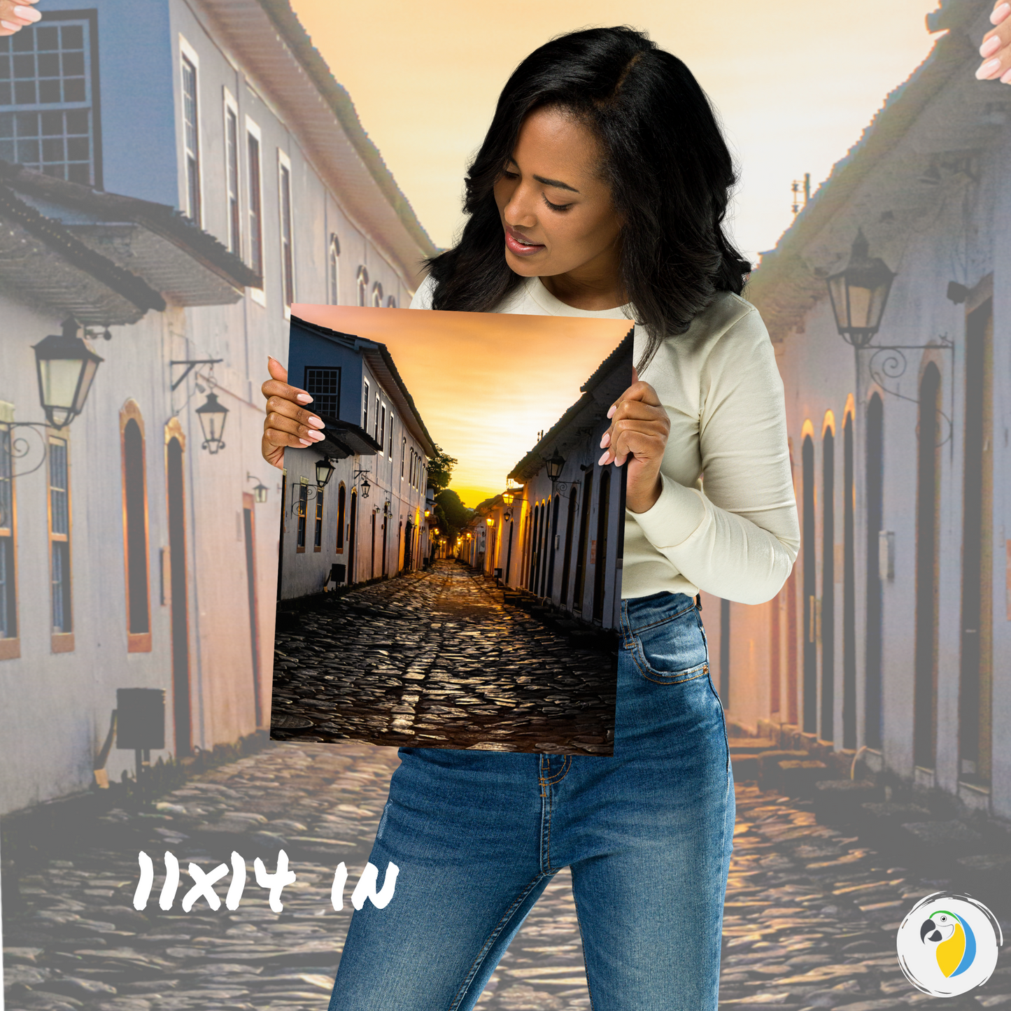 Paraty Rio De Janeiro Sunrise Photo Poster • Brazil Portuguese Colonial Architecture Photography Digital Print For Beach & Coastal Decor • Papagaio Studio Shop