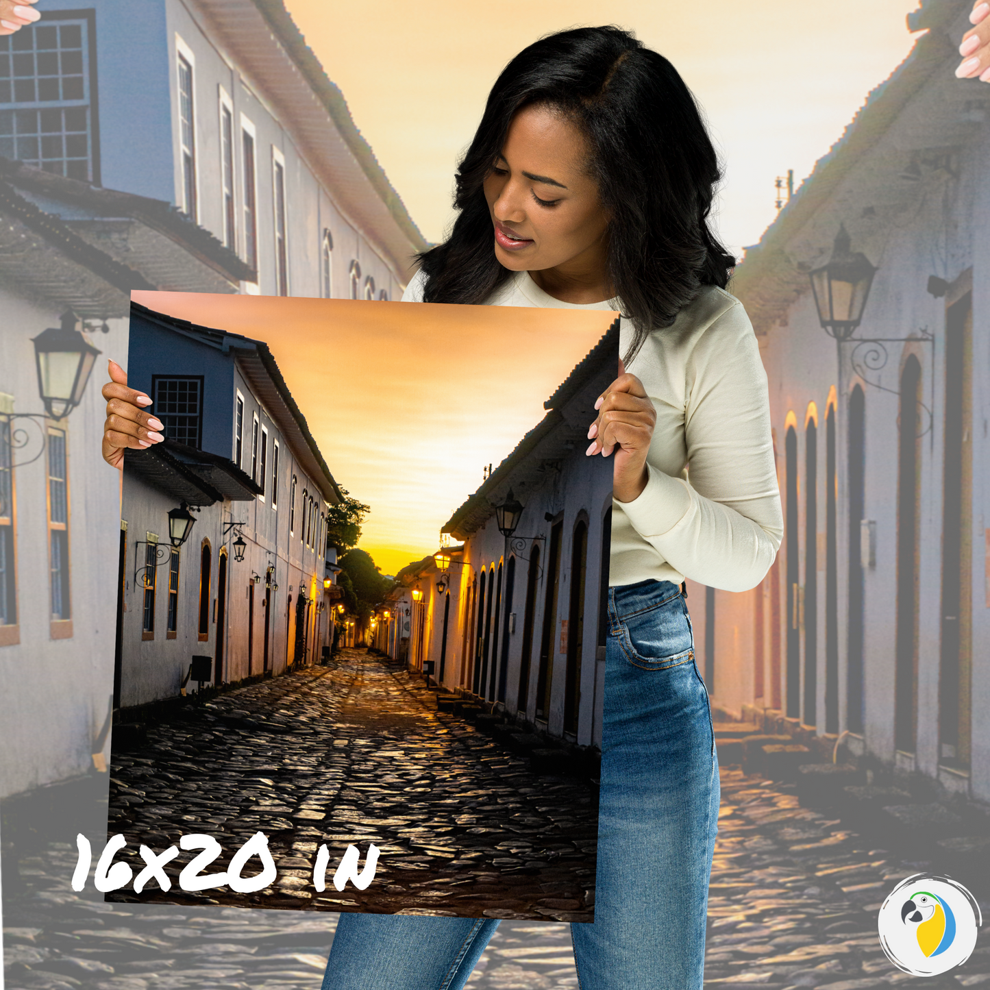 Paraty Rio De Janeiro Sunrise Photo Poster • Brazil Portuguese Colonial Architecture Photography Digital Print For Beach & Coastal Decor • Papagaio Studio Shop