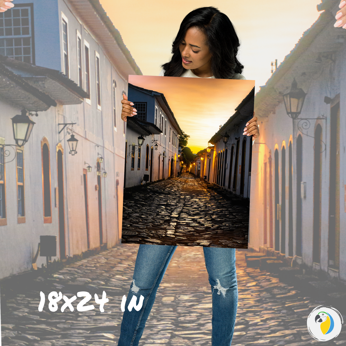 Paraty Rio De Janeiro Sunrise Photo Poster • Brazil Portuguese Colonial Architecture Photography Digital Print For Beach & Coastal Decor • Papagaio Studio Shop