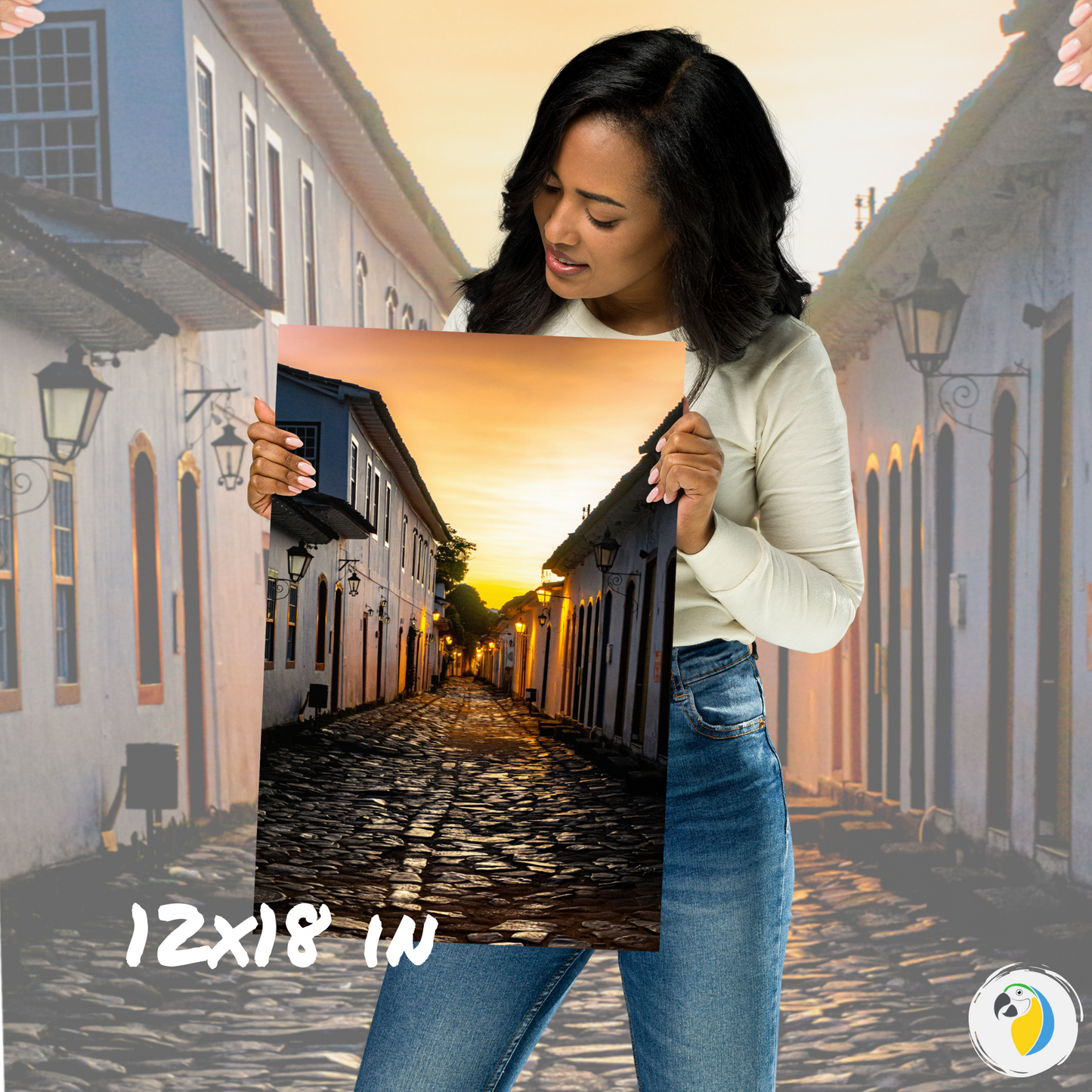 Paraty Rio De Janeiro Sunrise Photo Poster • Brazil Portuguese Colonial Architecture Photography Digital Print For Beach & Coastal Decor • Papagaio Studio Shop