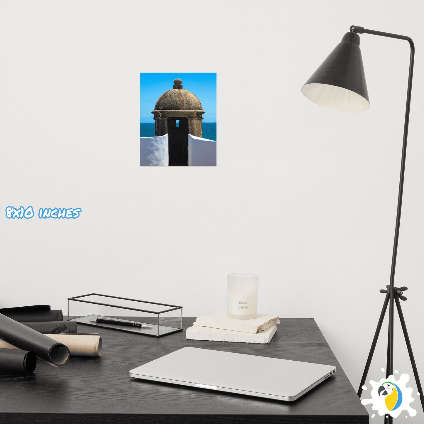 Photography Poster Of Portuguese Fortress In Salvador Bahia Brazil • Ocean White & Blue Digital Photo Paper Print • Gift For Brazilian • Papagaio Studio Shop