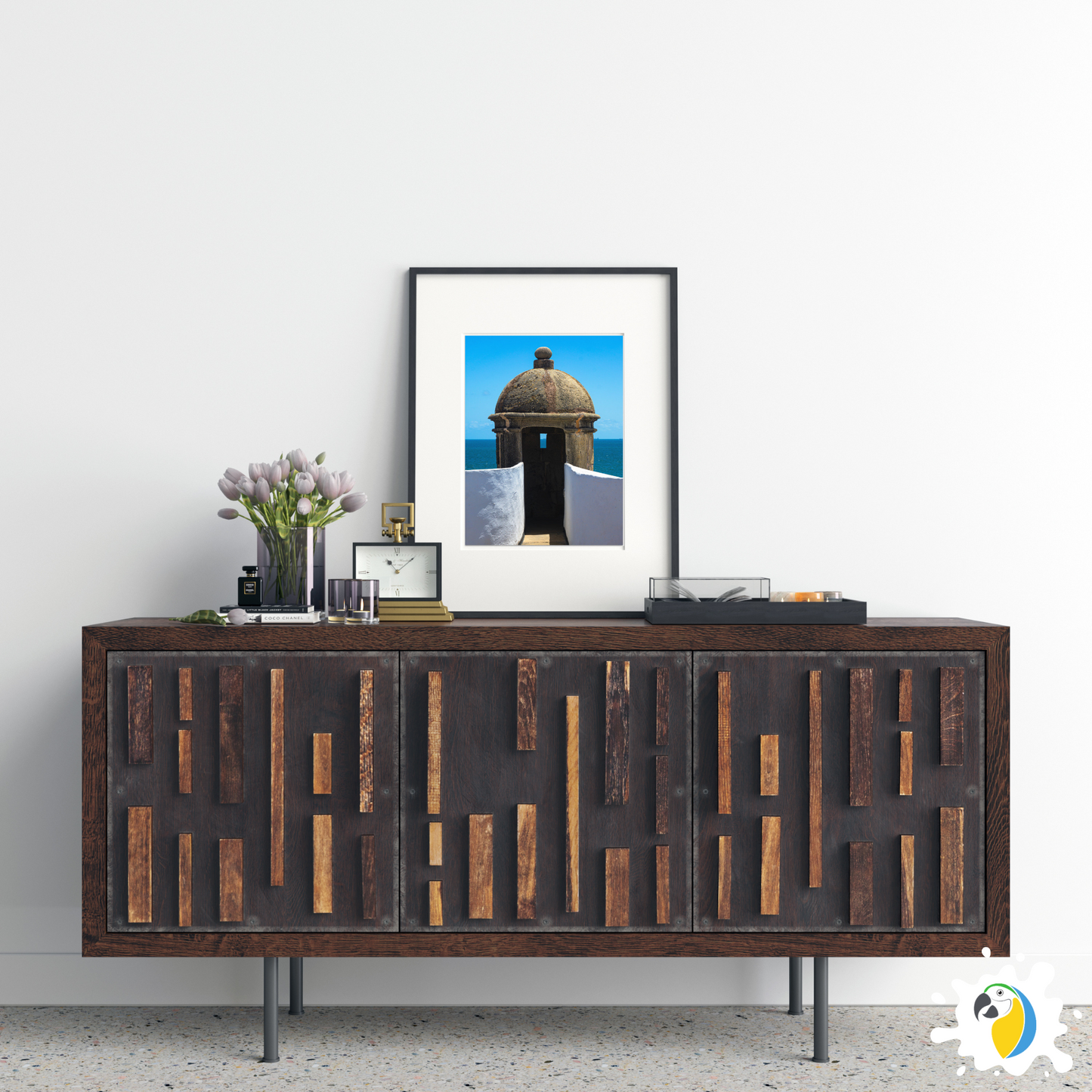 Photography Poster Of Portuguese Fortress In Salvador Bahia Brazil • Ocean White & Blue Digital Photo Paper Print • Gift For Brazilian • Papagaio Studio Shop
