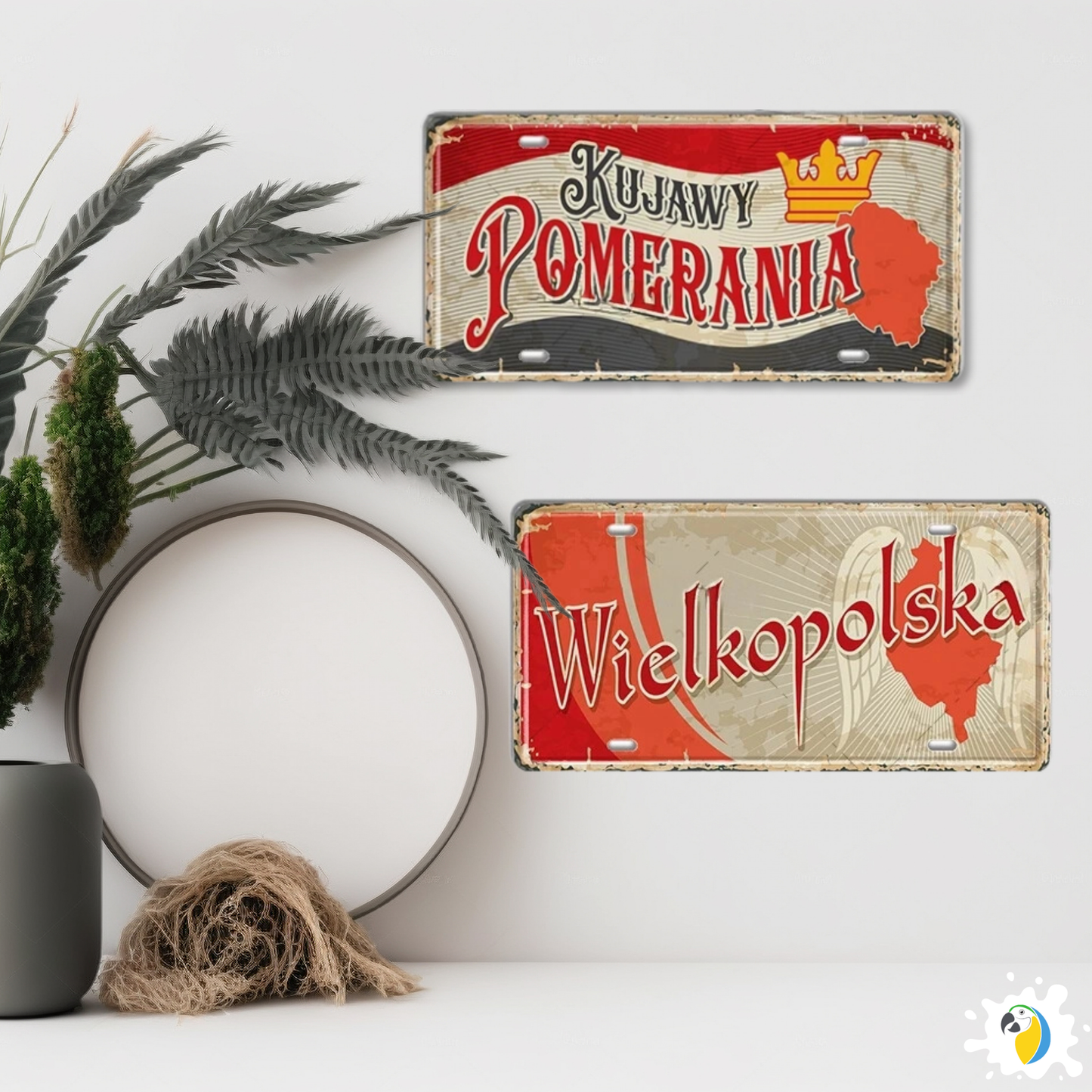 Poland Regions License Plate Metal Print • Polish City Travel Souvenir Tin Sign • Riga Tallinn Kyiv Geography & Locale Garage Bar Pub Club Hotel Wall Decor • Gift For Traveler • Papagaio Studio Decor Shop