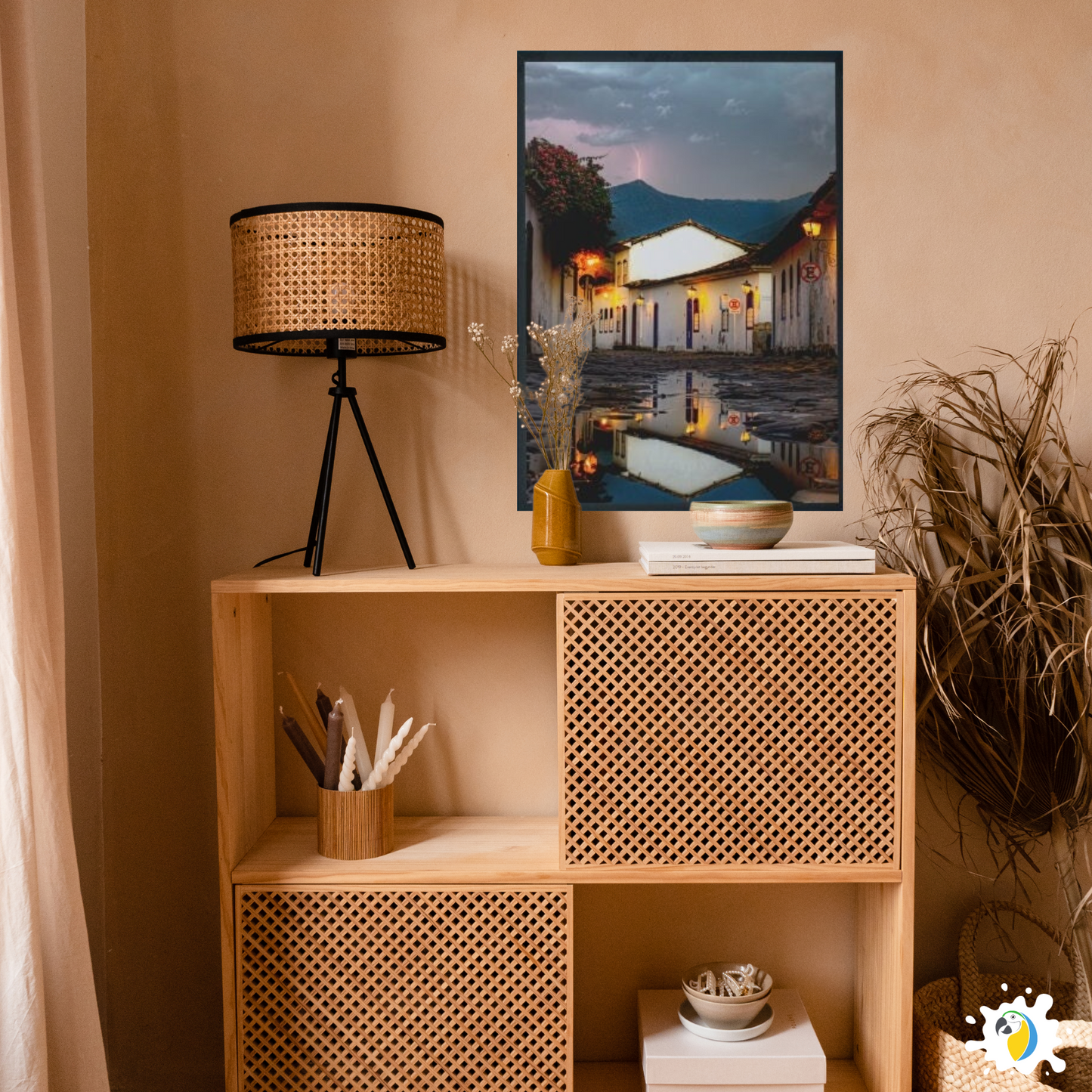 Raining Brazilian Serene Village Fine Art Photography Poster • Brazil Paraty Rio De Janeiro Landscape Urban Photography Tropical Print • Papagaio Studio Online Shop