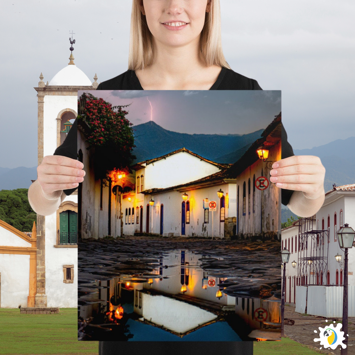 Raining Brazilian Serene Village Fine Art Photography Poster • Brazil Paraty Rio De Janeiro Landscape Urban Photography Tropical Print • Papagaio Studio Online Shop