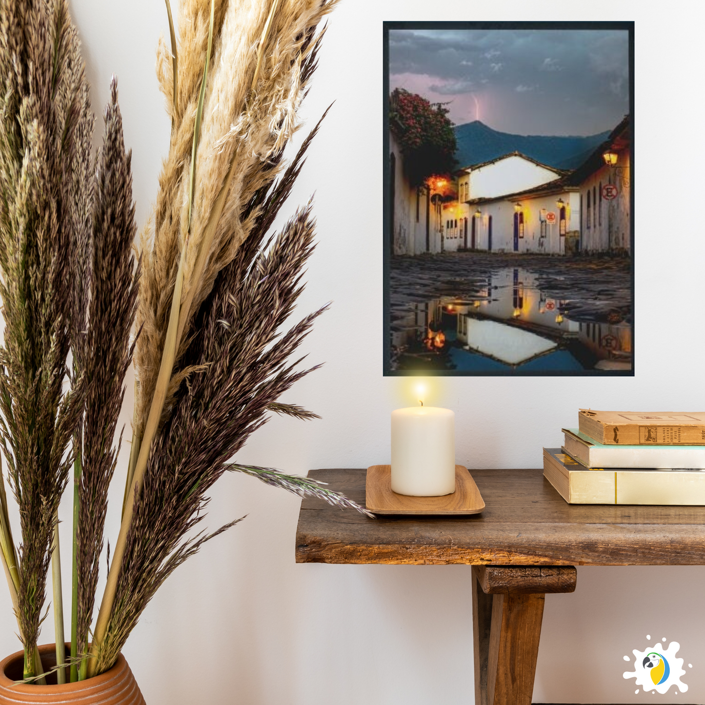 Raining Brazilian Serene Village Fine Art Photography Poster • Brazil Paraty Rio De Janeiro Landscape Urban Photography Tropical Print • Papagaio Studio Online Shop