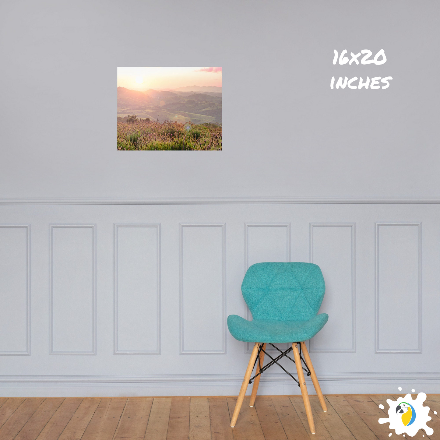 Rose Gold Countryside Sunset Landscape Photography Wall Art Poster • Lavender Field Fine Art Photo • Brazilian Nature In Cunha Brazil Print • Papagaio Studio Decor Shop