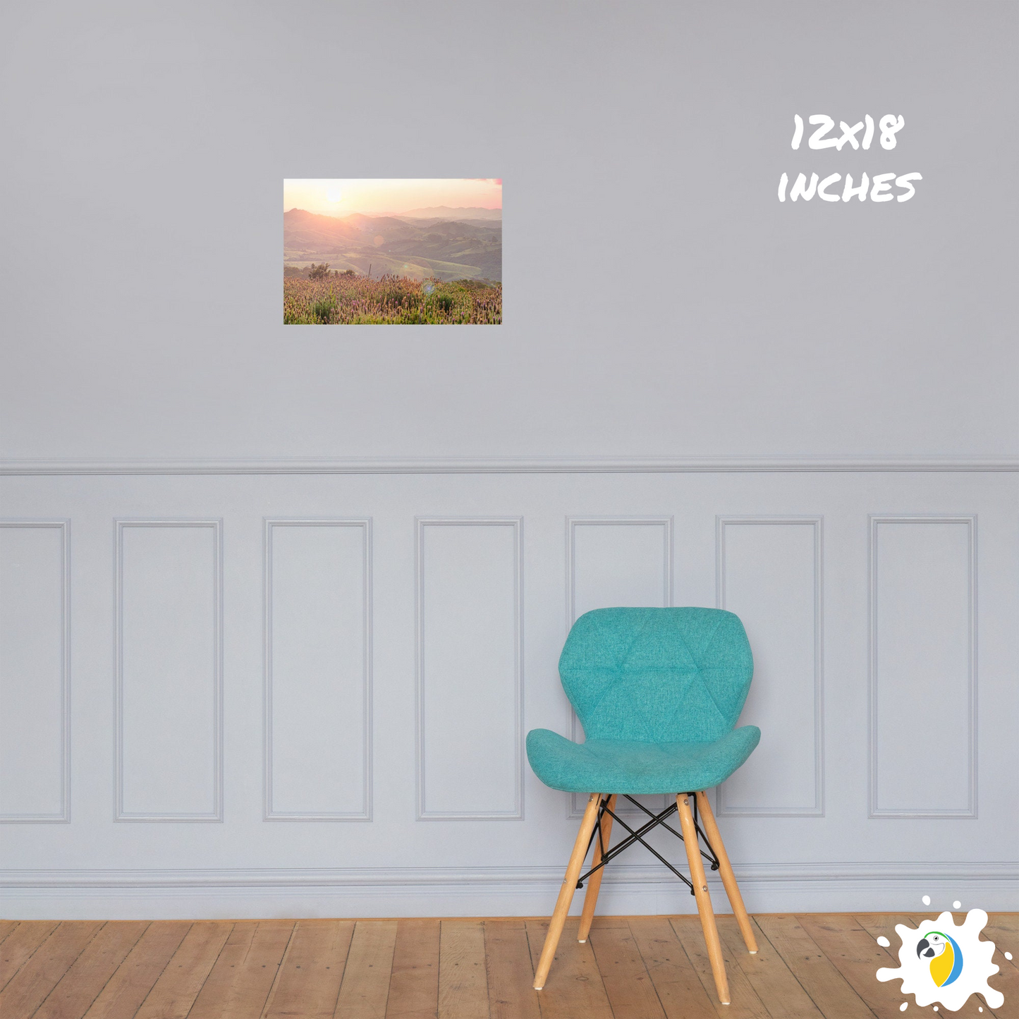 Rose Gold Countryside Sunset Landscape Photography Wall Art Poster • Lavender Field Fine Art Photo • Brazilian Nature In Cunha Brazil Print • Papagaio Studio Decor Shop