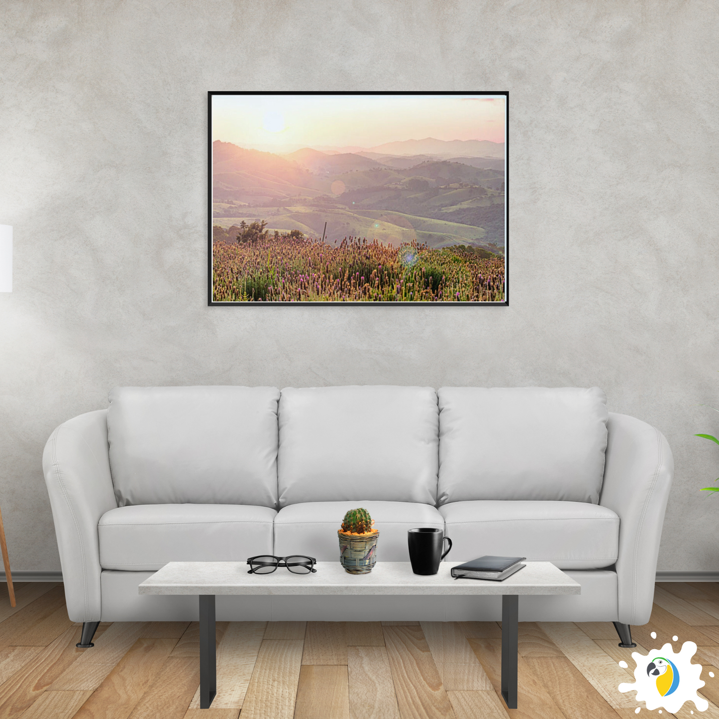 Rose Gold Countryside Sunset Landscape Photography Wall Art Poster • Lavender Field Fine Art Photo • Brazilian Nature In Cunha Brazil Print • Papagaio Studio Decor Shop