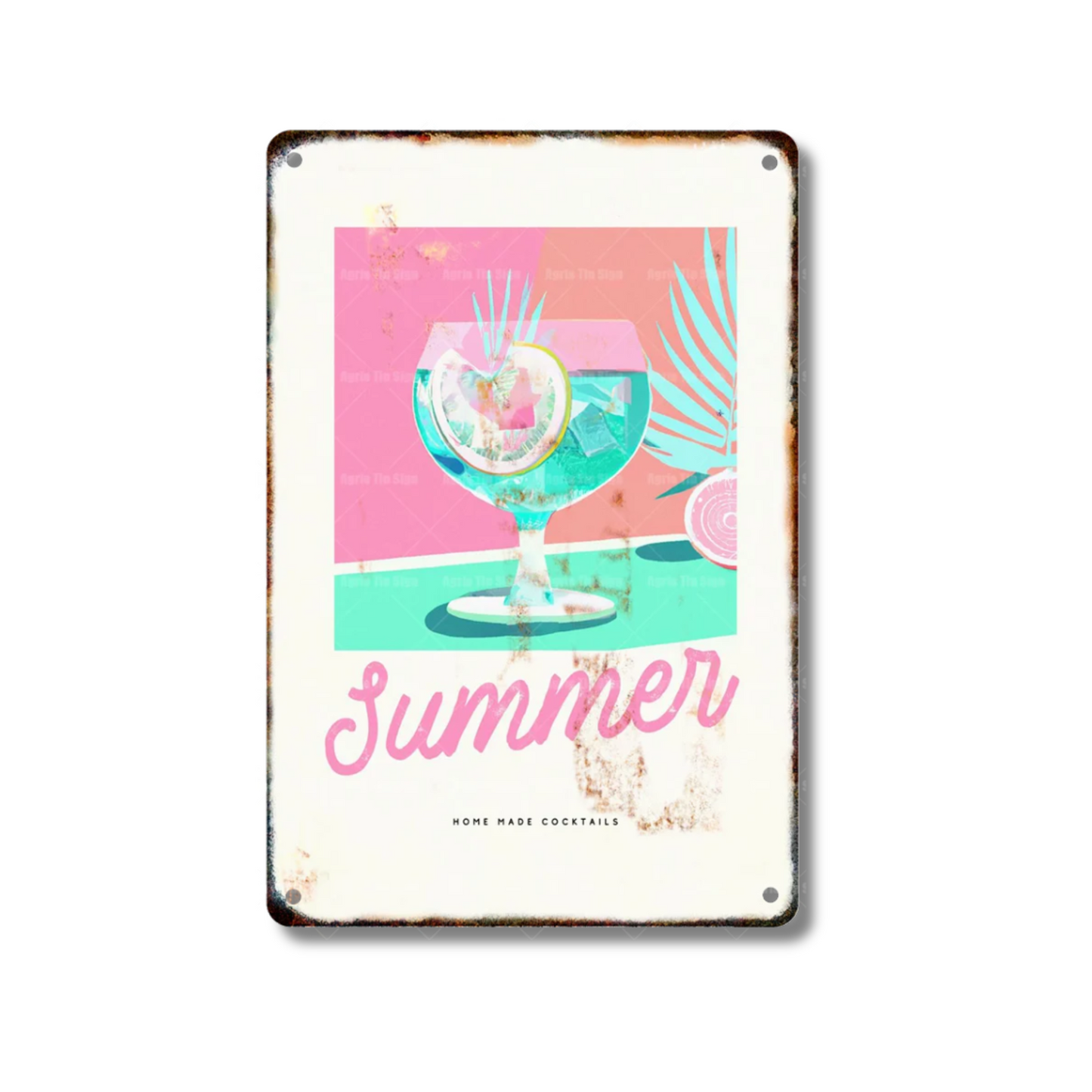 Classical Cocktail Metal Print, Caipirinha, Gin & Tonic, Aperol Vintage Tin Sign • Papagaio Studio Decor Shop