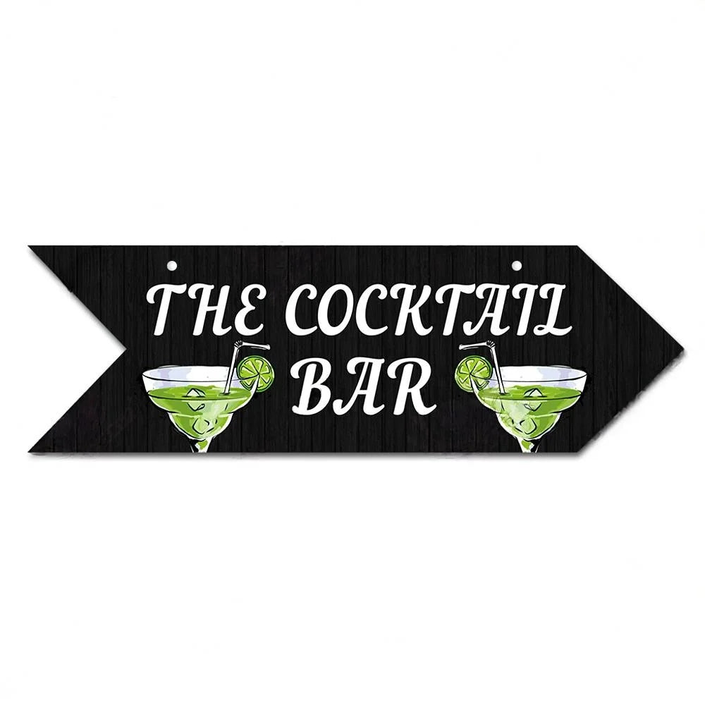 Rustic Bar And Pool Arrow Wooden Signs • Tiki Bar Indication Wood Plaque Wall Hanging For Beach House Coastal & Seaside Decor • Papagaio Studio Design Shop
