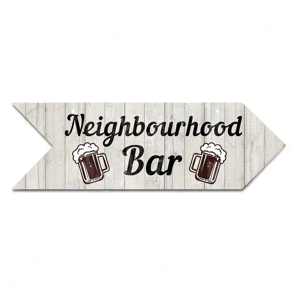 Rustic Bar And Pool Arrow Wooden Signs • Tiki Bar Indication Wood Plaque Wall Hanging For Beach House Coastal & Seaside Decor • Papagaio Studio Design Shop