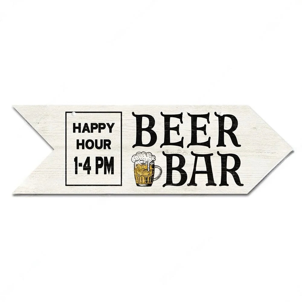 Rustic Bar And Pool Arrow Wooden Signs • Tiki Bar Indication Wood Plaque Wall Hanging For Beach House Coastal & Seaside Decor • Papagaio Studio Design Shop