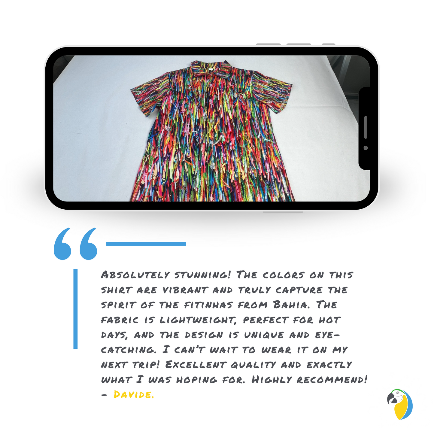 Fitinha Bonfim Button-Up Shirt • All-Over Print Brazilian Ribbon Shirt • Vibrant Brazil Cultural Wear Gift For Carnival Party
