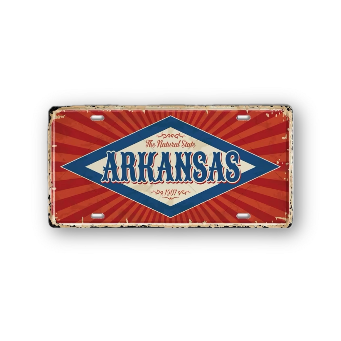 USA License Plate • United States Landmark Tin Sign • American Cities & States Metal Prints Decor Wall Hanging • Travel Souvenir Gift • Papagaio Studio Design Shop