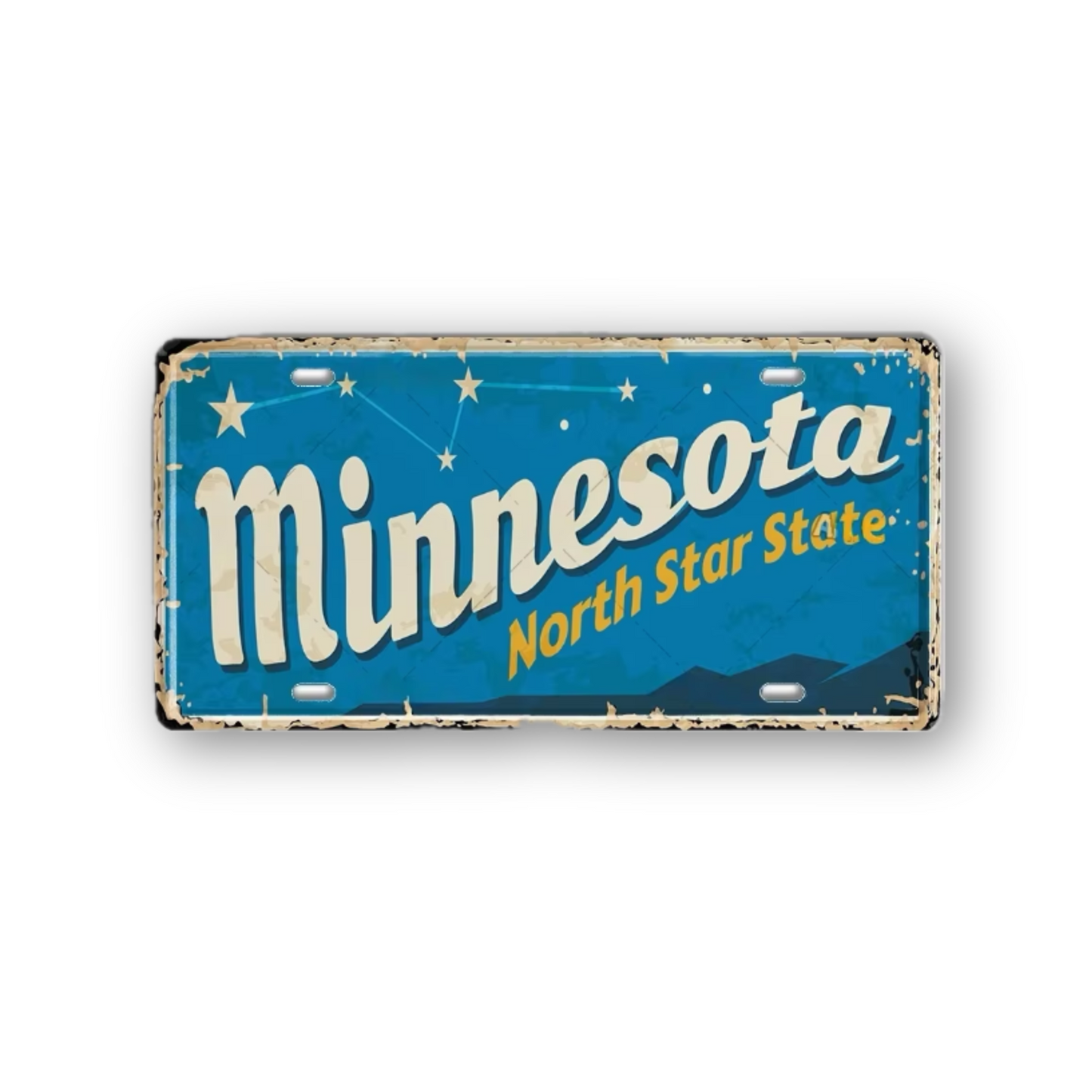 USA License Plate • United States Landmark Tin Sign • American Cities & States Metal Prints Decor Wall Hanging • Travel Souvenir Gift • Papagaio Studio Design Shop