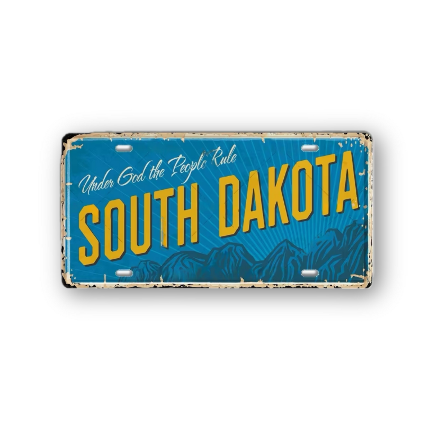 USA License Plate • United States Landmark Tin Sign • American Cities & States Metal Prints Decor Wall Hanging • Travel Souvenir Gift • Papagaio Studio Design Shop