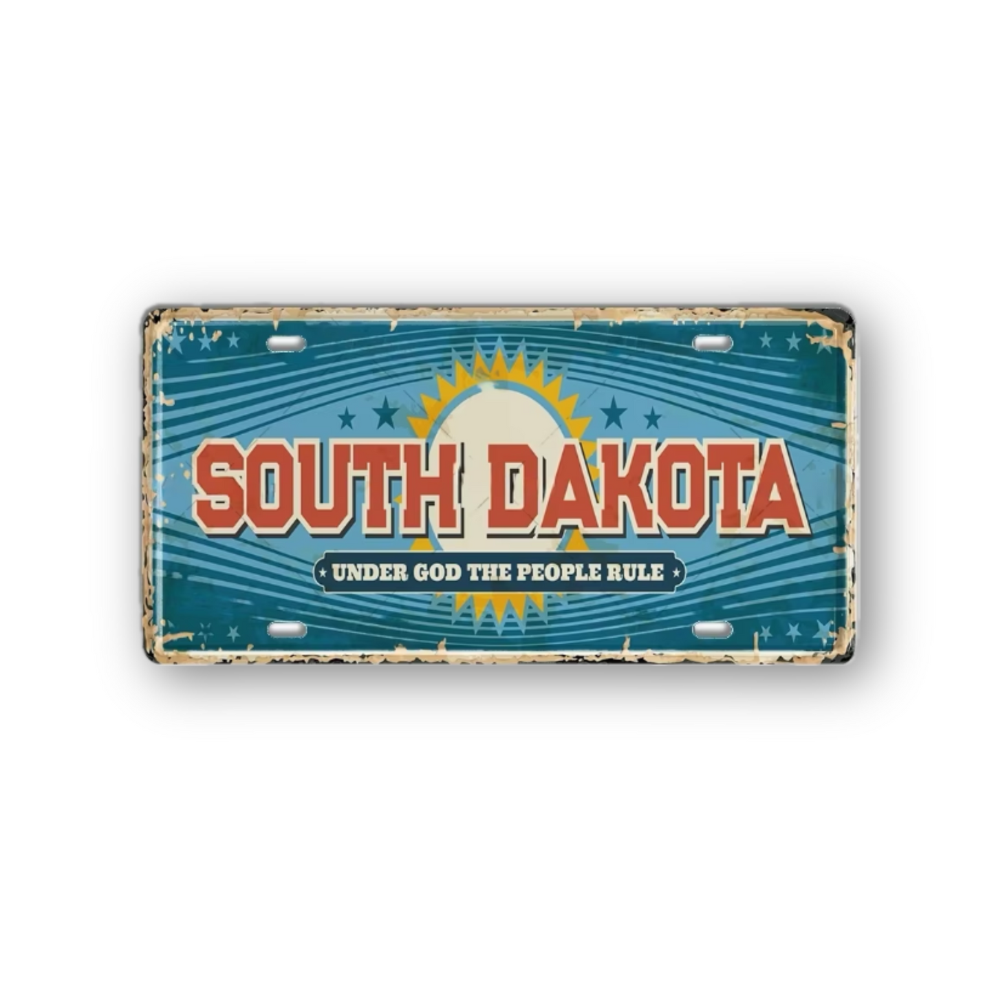 USA License Plate • United States Landmark Tin Sign • American Cities & States Metal Prints Decor Wall Hanging • Travel Souvenir Gift • Papagaio Studio Design Shop