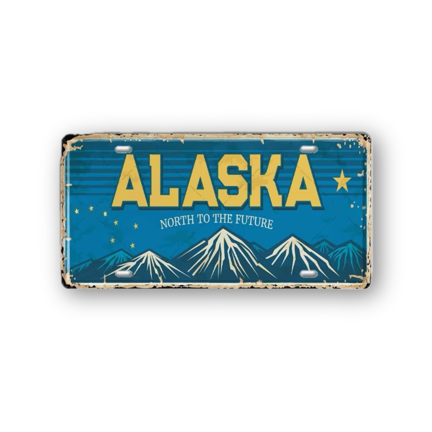 USA License Plate • United States Landmark Tin Sign • American Cities & States Metal Prints Decor Wall Hanging • Travel Souvenir Gift • Papagaio Studio Design Shop