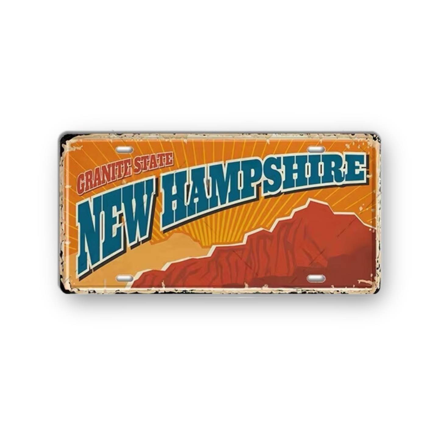 USA License Plate • United States Landmark Tin Sign • American Cities & States Metal Prints Decor Wall Hanging • Travel Souvenir Gift • Papagaio Studio Design Shop