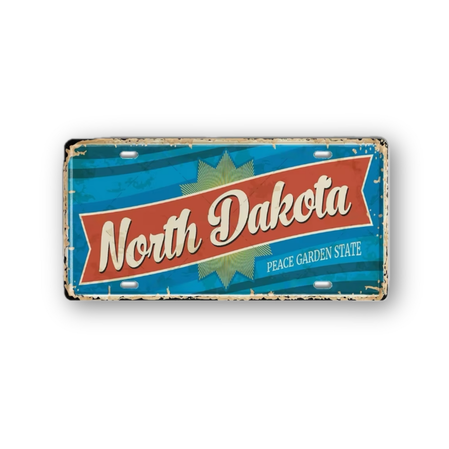 USA License Plate • United States Landmark Tin Sign • American Cities & States Metal Prints Decor Wall Hanging • Travel Souvenir Gift • Papagaio Studio Design Shop