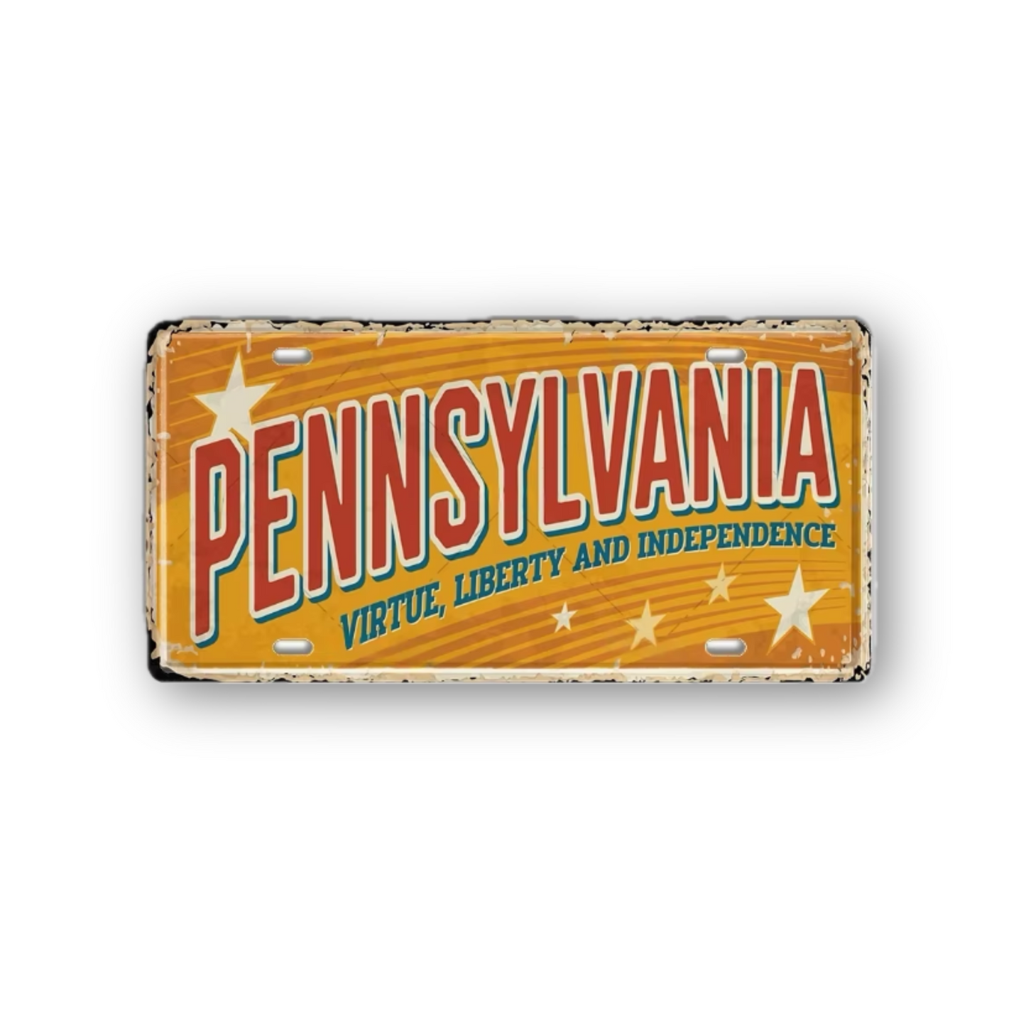USA License Plate • United States Landmark Tin Sign • American Cities & States Metal Prints Decor Wall Hanging • Travel Souvenir Gift • Papagaio Studio Design Shop