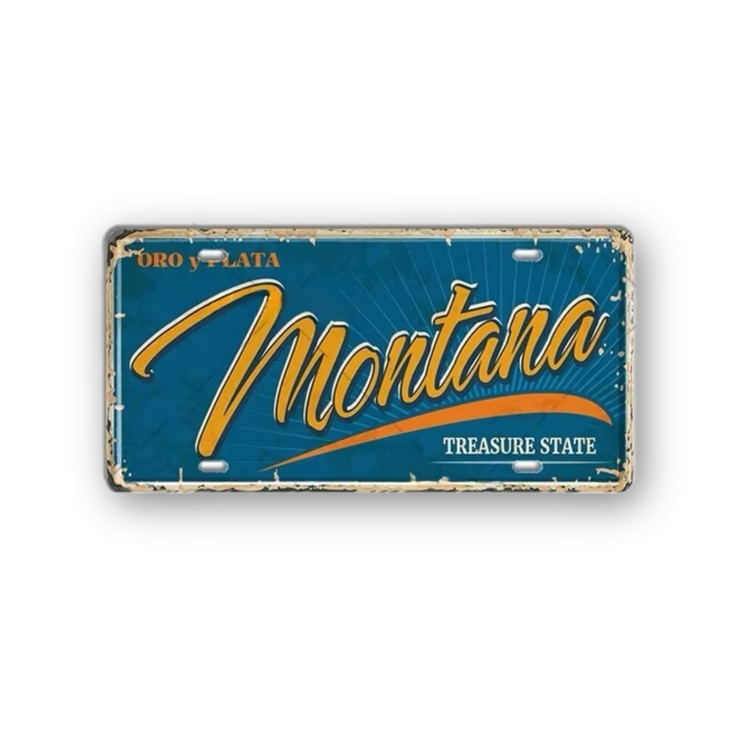 USA License Plate • United States Landmark Tin Sign • American Cities & States Metal Prints Decor Wall Hanging • Travel Souvenir Gift • Papagaio Studio Design Shop