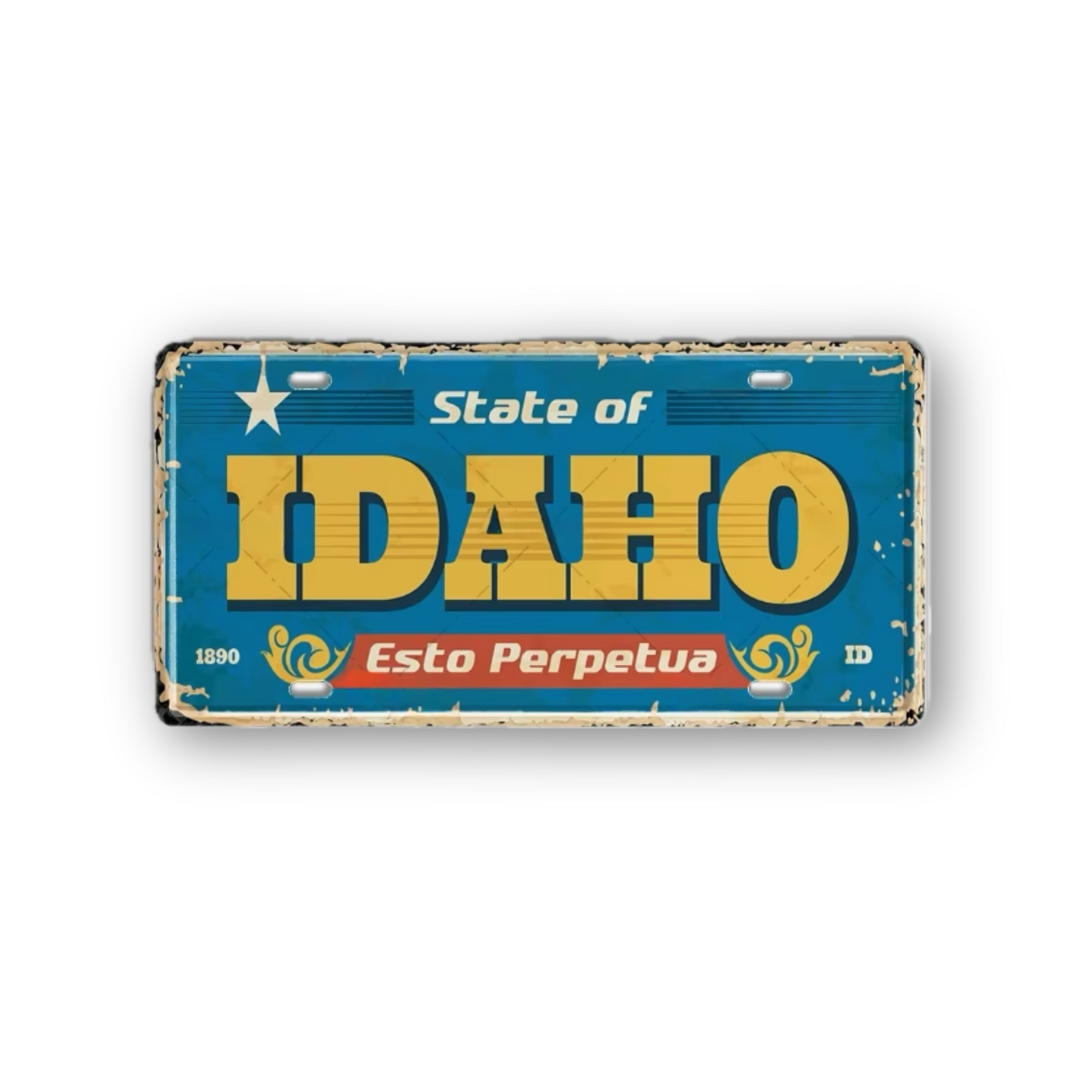 USA License Plate • United States Landmark Tin Sign • American Cities & States Metal Prints Decor Wall Hanging • Travel Souvenir Gift • Papagaio Studio Design Shop