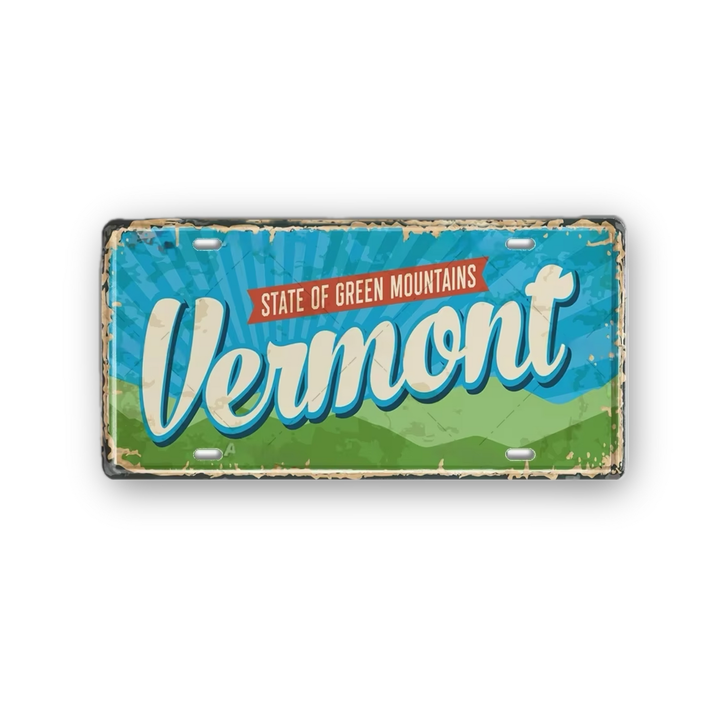 USA License Plate • United States Landmark Tin Sign • American Cities & States Metal Prints Decor Wall Hanging • Travel Souvenir Gift • Papagaio Studio Design Shop