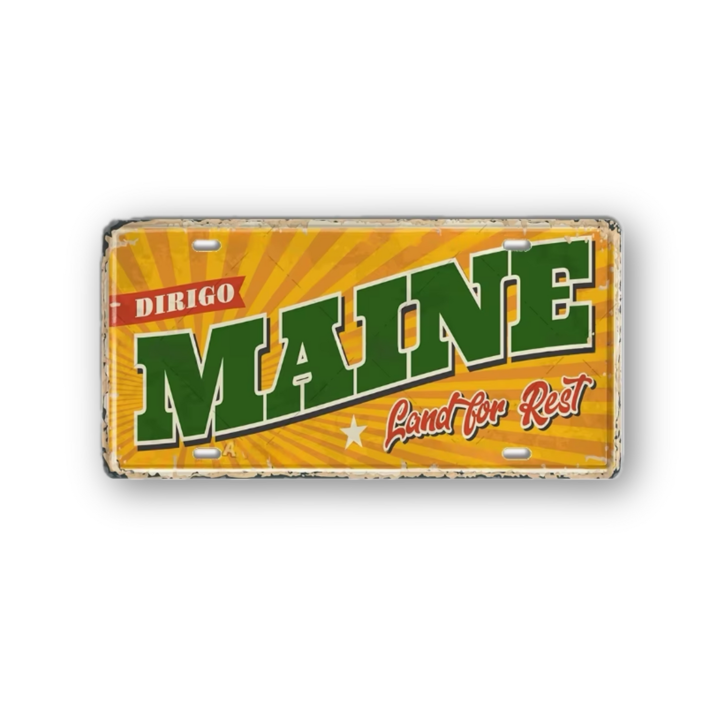 USA License Plate • United States Landmark Tin Sign • American Cities & States Metal Prints Decor Wall Hanging • Travel Souvenir Gift • Papagaio Studio Design Shop