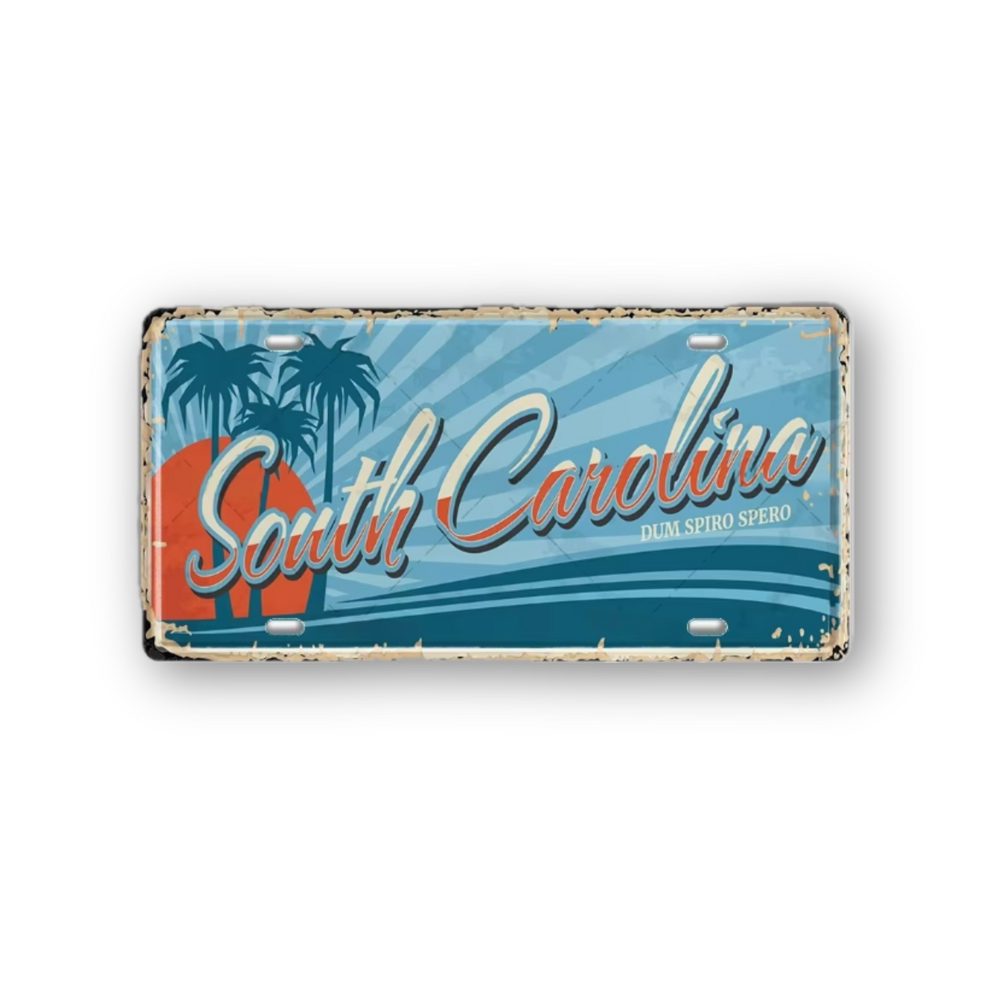 USA License Plate • United States Landmark Tin Sign • American Cities & States Metal Prints Decor Wall Hanging • Travel Souvenir Gift • Papagaio Studio Design Shop