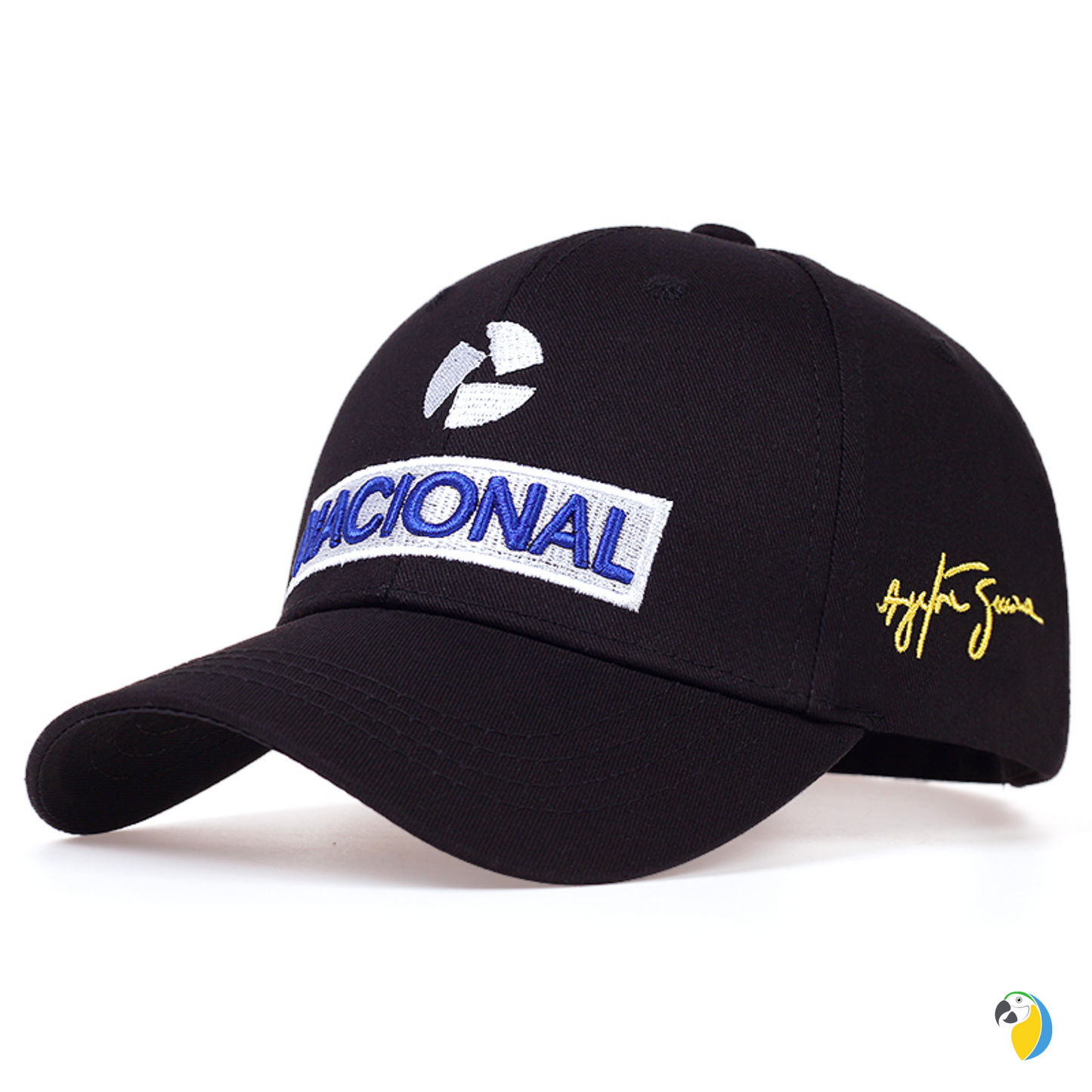Vintage Ayrton Senna Replica Cap • Banco Nacional Retro Embroidery Logo Iconic Blue Cap • Unisex Adjustable Snapback Dad Hat For F1 Fan • Papagaio Studio Etsy Shop