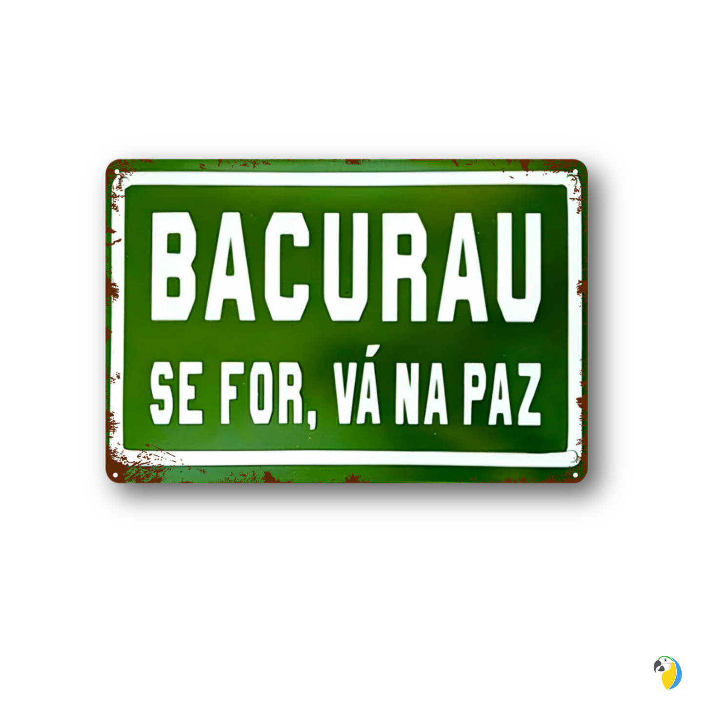 Brazil Bacurau Road Sign Metal Print • Brazilian Indie Movie Tinplate Wall Art • Gift For Film Buffs • Vintage Home Decor • Papagaio Studio Design Shop