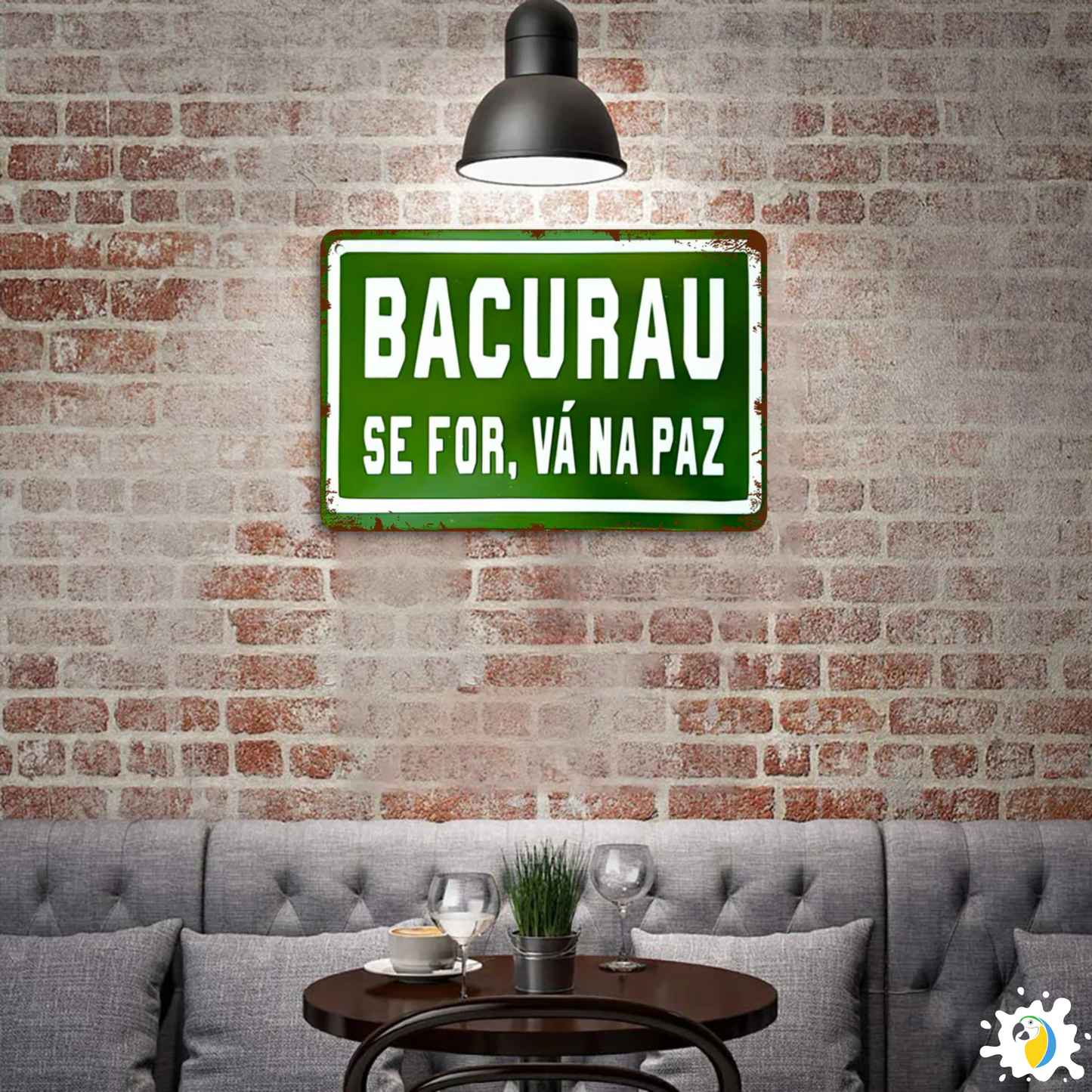 Brazil Bacurau Road Sign Metal Print • Brazilian Indie Movie Tinplate Wall Art • Gift For Film Buffs • Vintage Home Decor • Papagaio Studio Design Shop