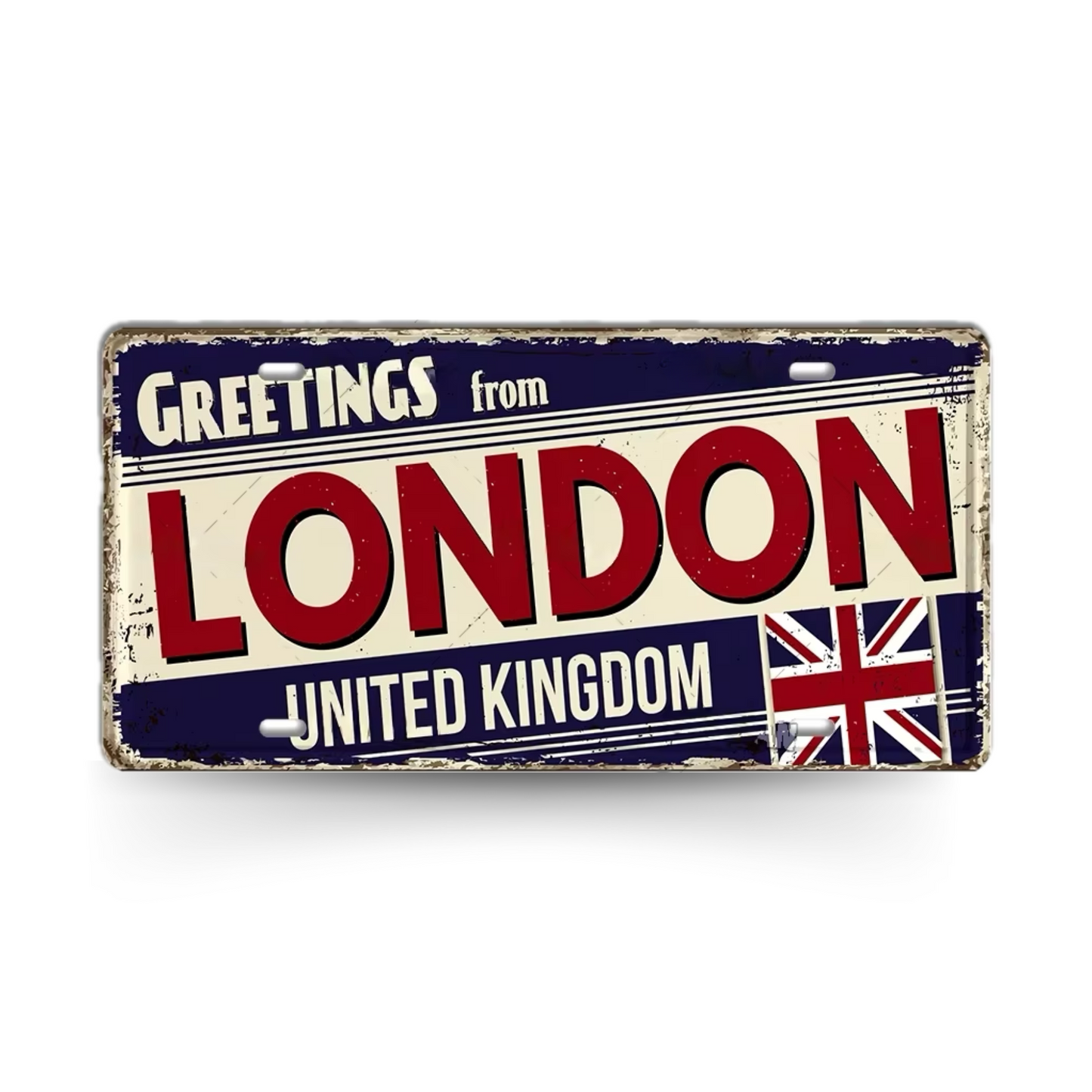 UK Ireland Landmark License Plate • United Kingdom England Metal Sign • British Irish City Decorative Signage Wall Decor • Travel Souvenir • Papagaio Studio Design Shop