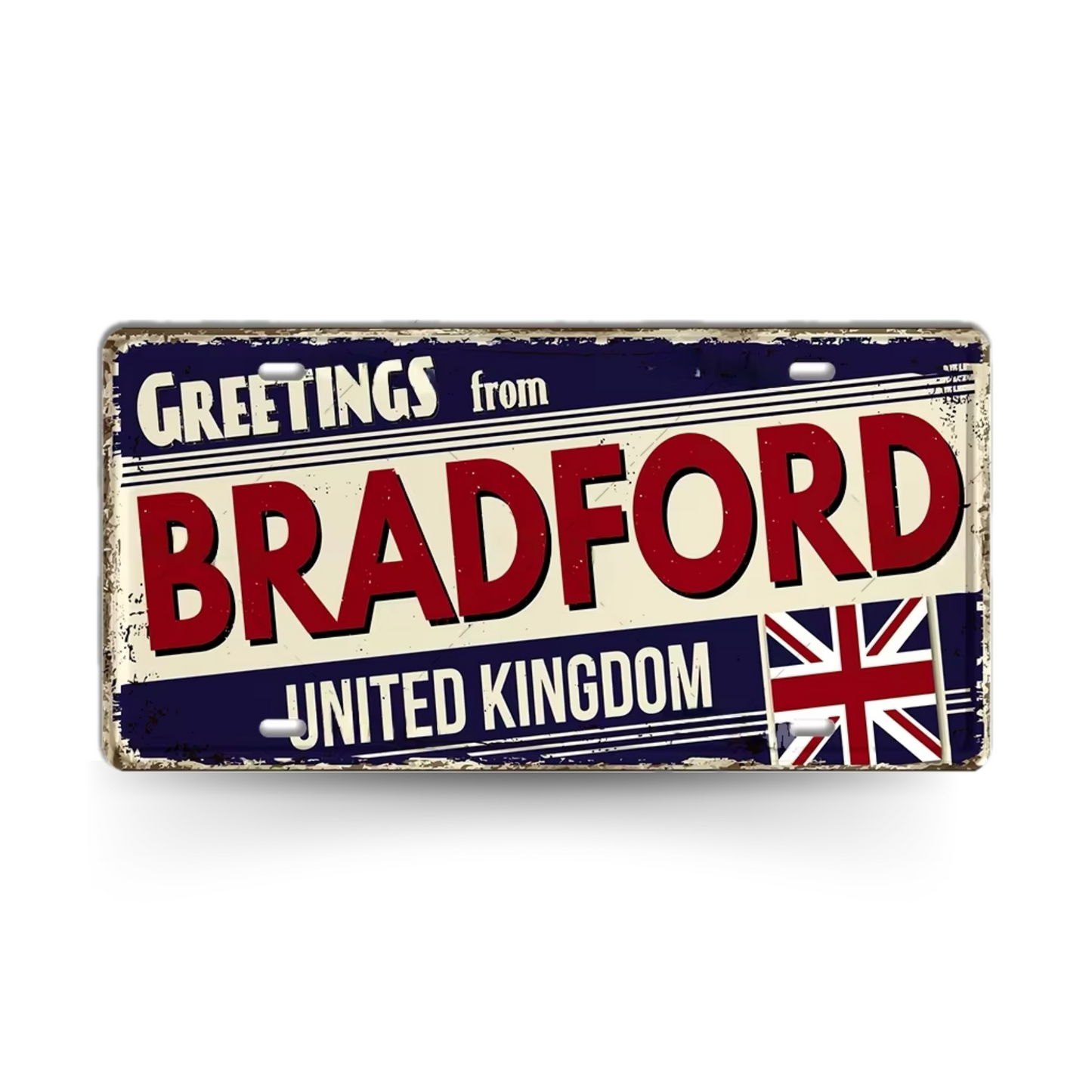 UK Ireland Landmark License Plate • United Kingdom England Metal Sign • British Irish City Decorative Signage Wall Decor • Travel Souvenir • Papagaio Studio Design Shop